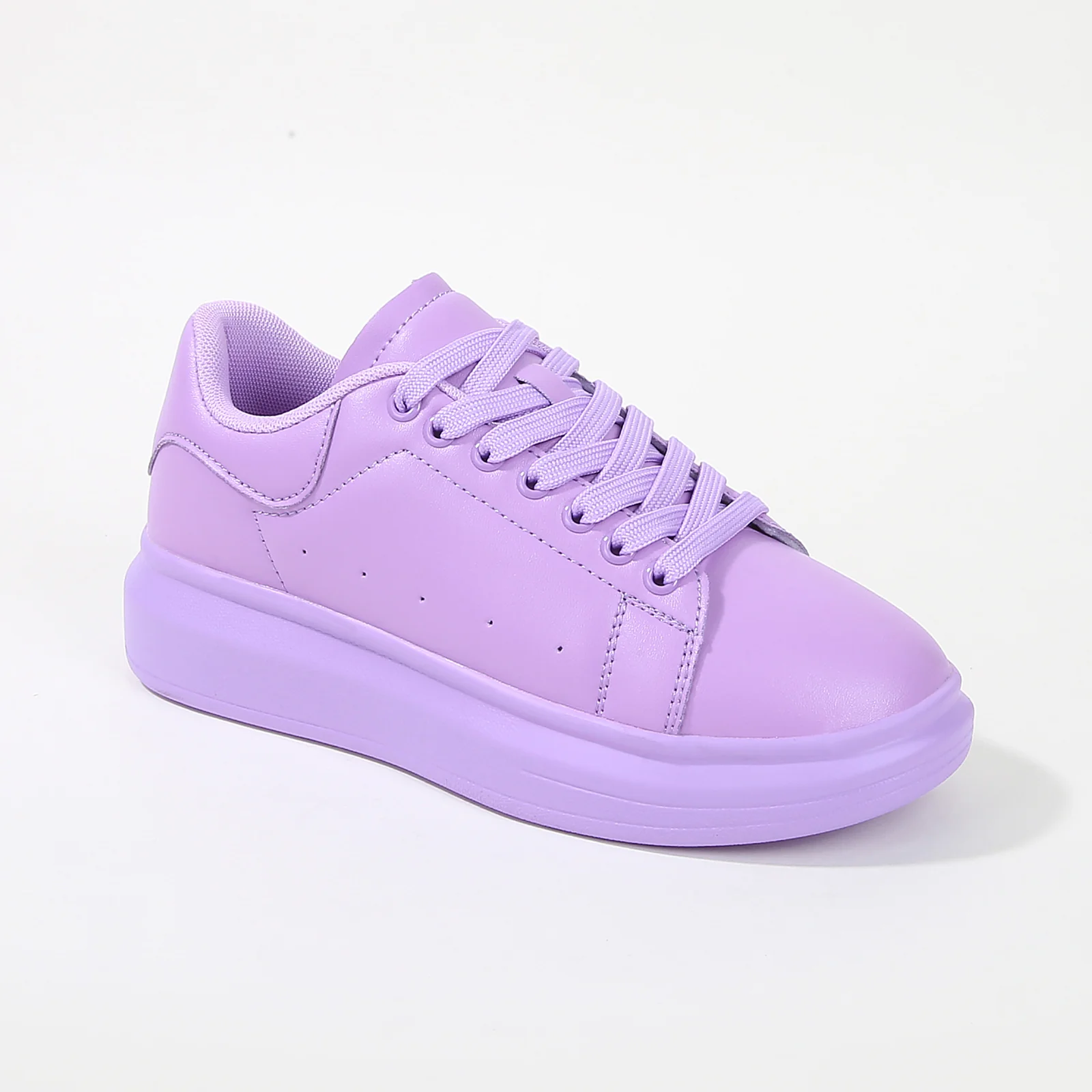Simplicity Pure Color Platform Sneaker - Image 18