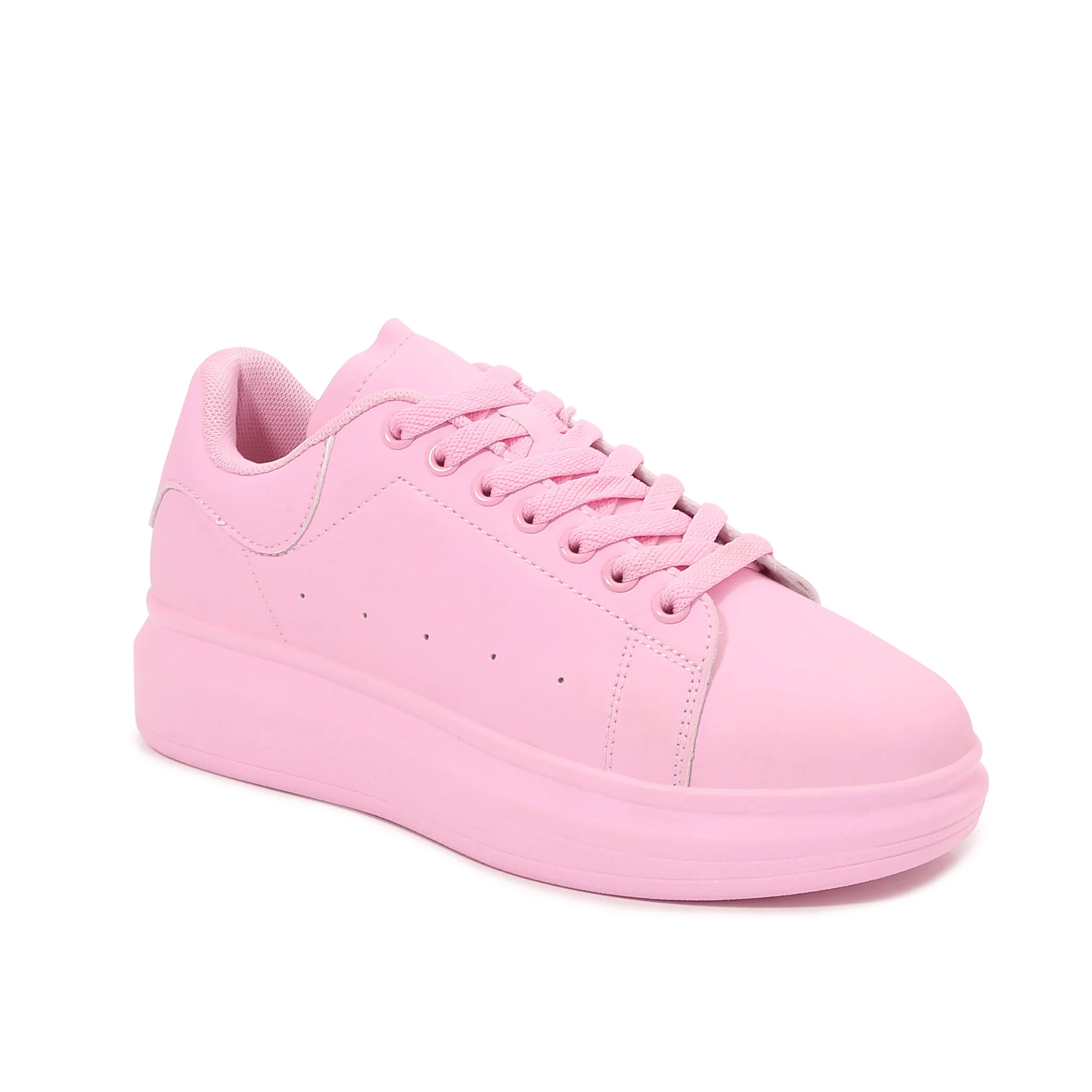 Simplicity Pure Color Platform Sneaker - Image 22