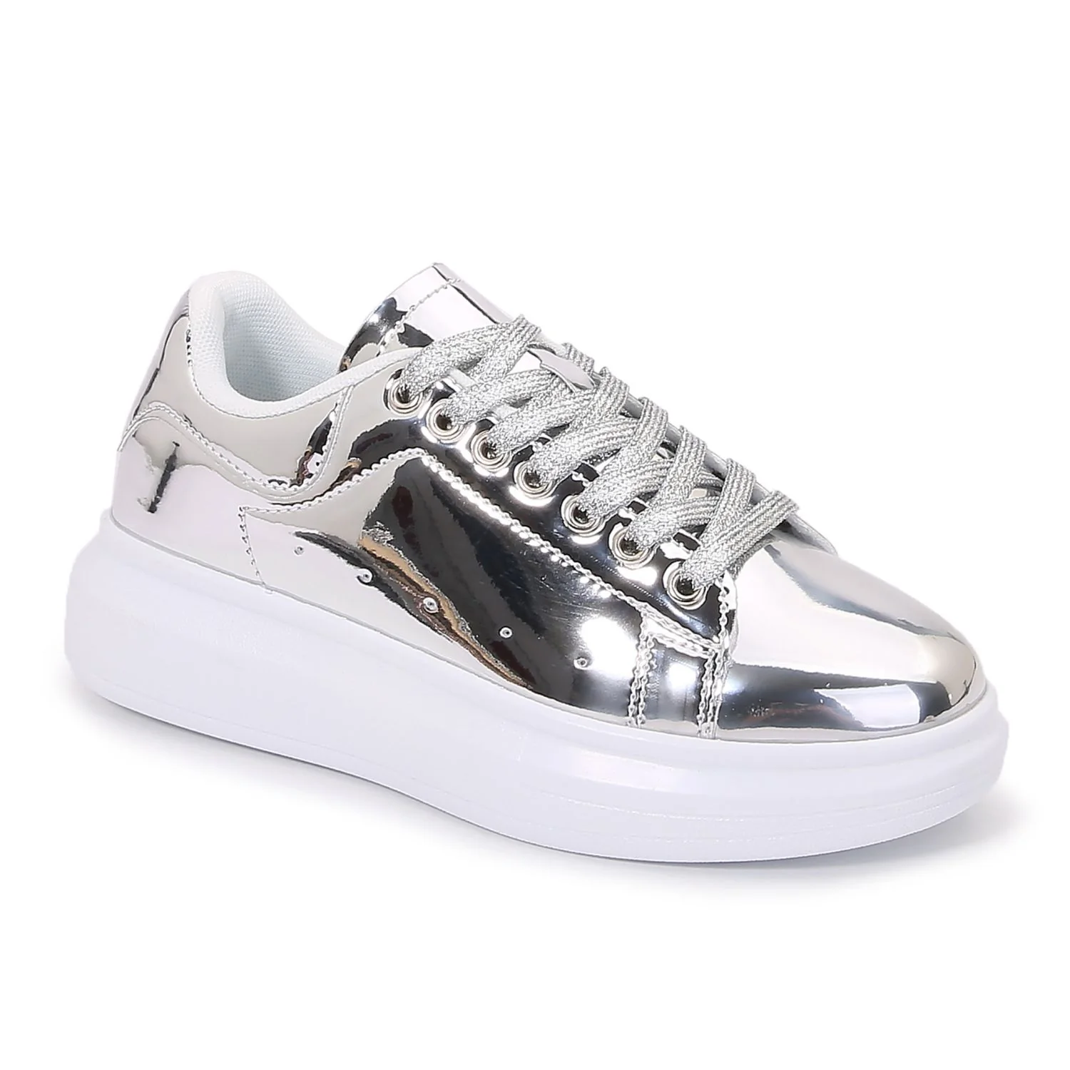 Simplicity Pure Color Platform Sneaker - Image 7