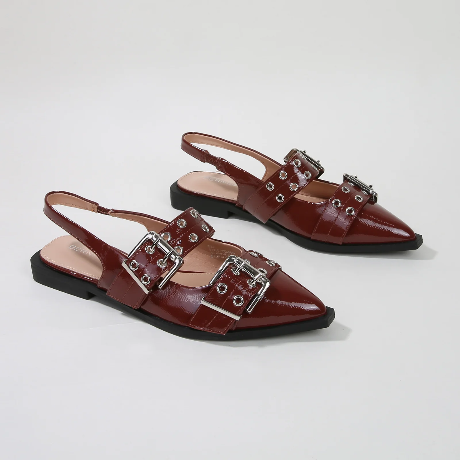 Addison Double Buckled Slingback Flats - Image 10