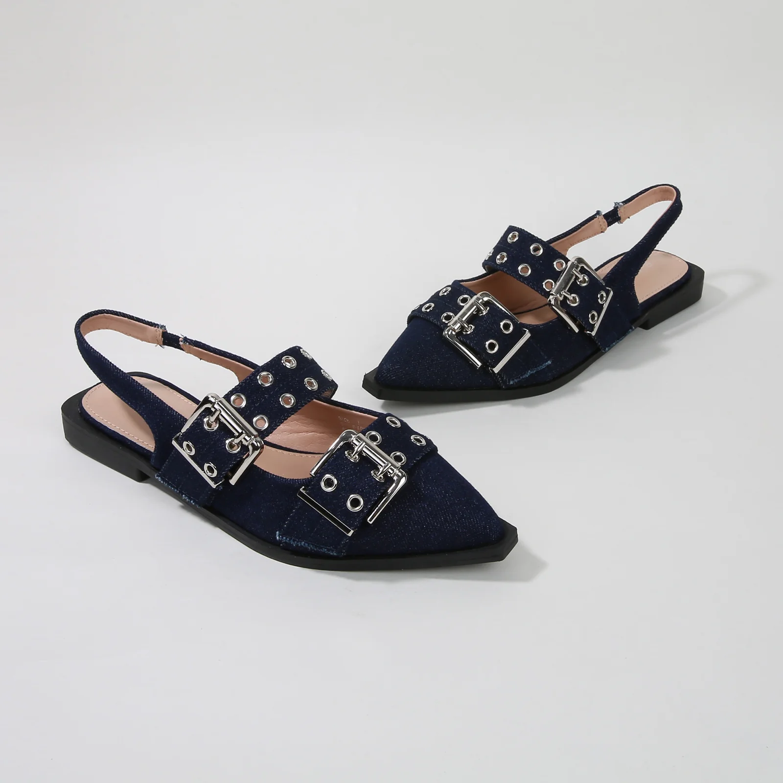 Addison Double Buckled Slingback Flats - Image 14