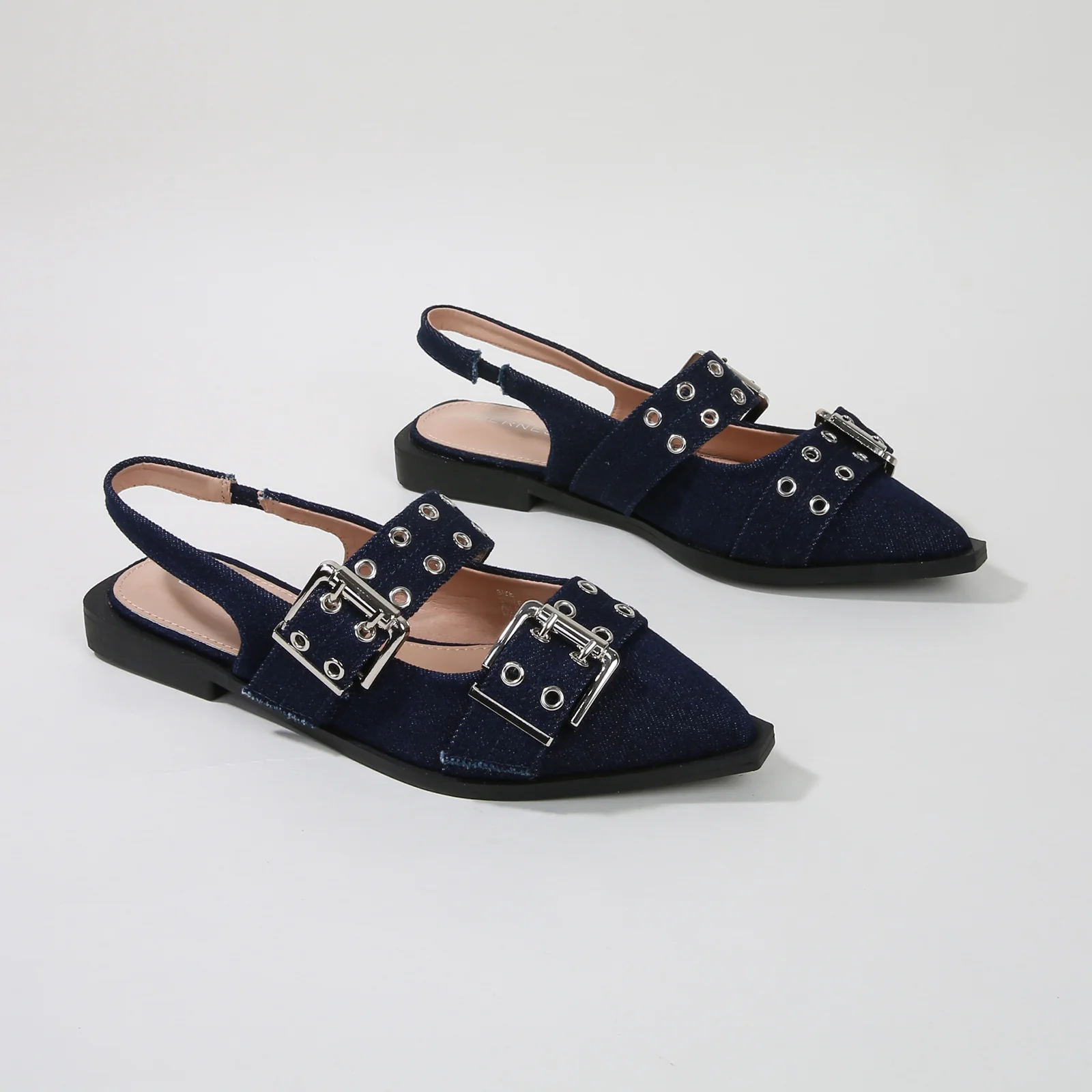 Addison Double Buckled Slingback Flats - Image 15