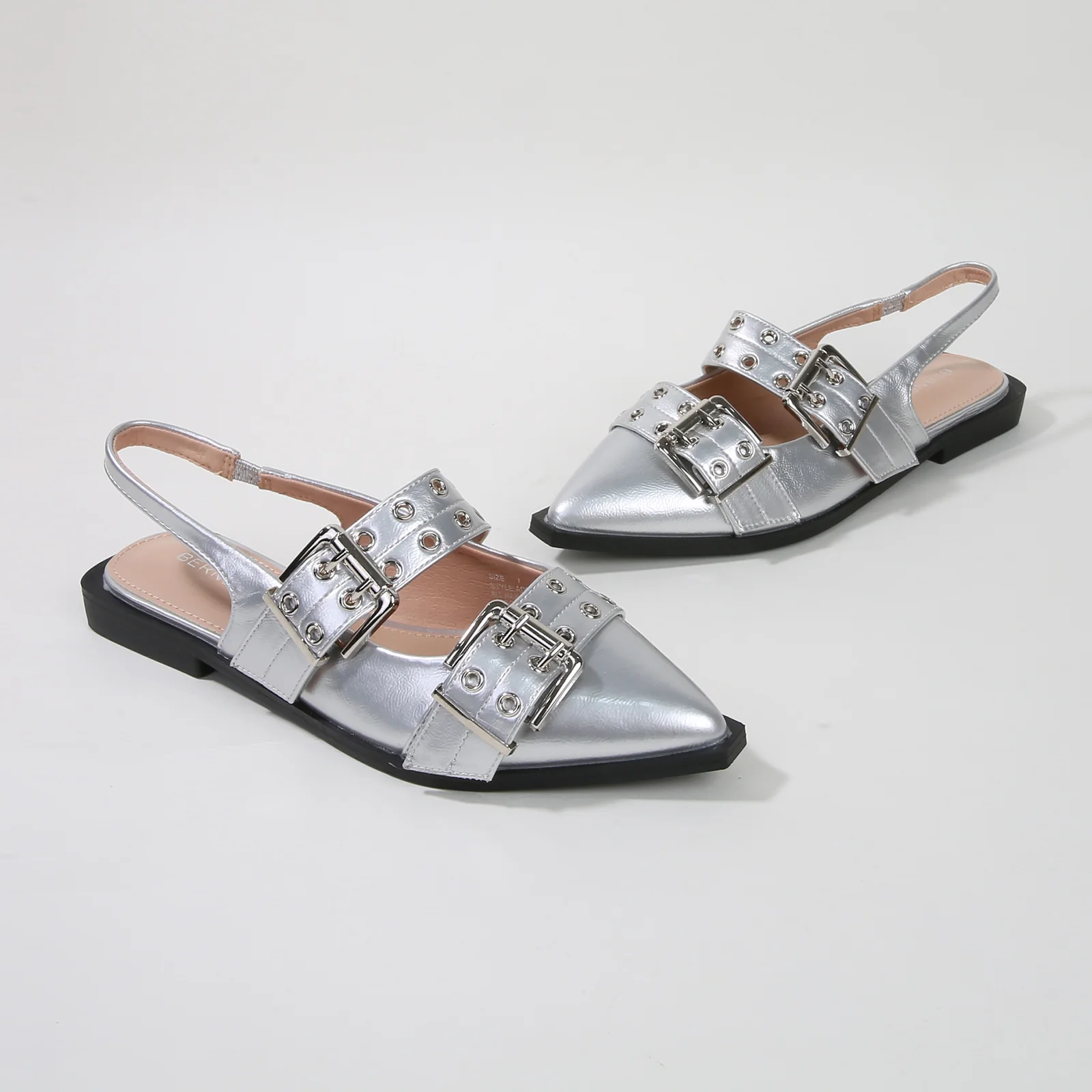 Addison Double Buckled Slingback Flats - Image 26