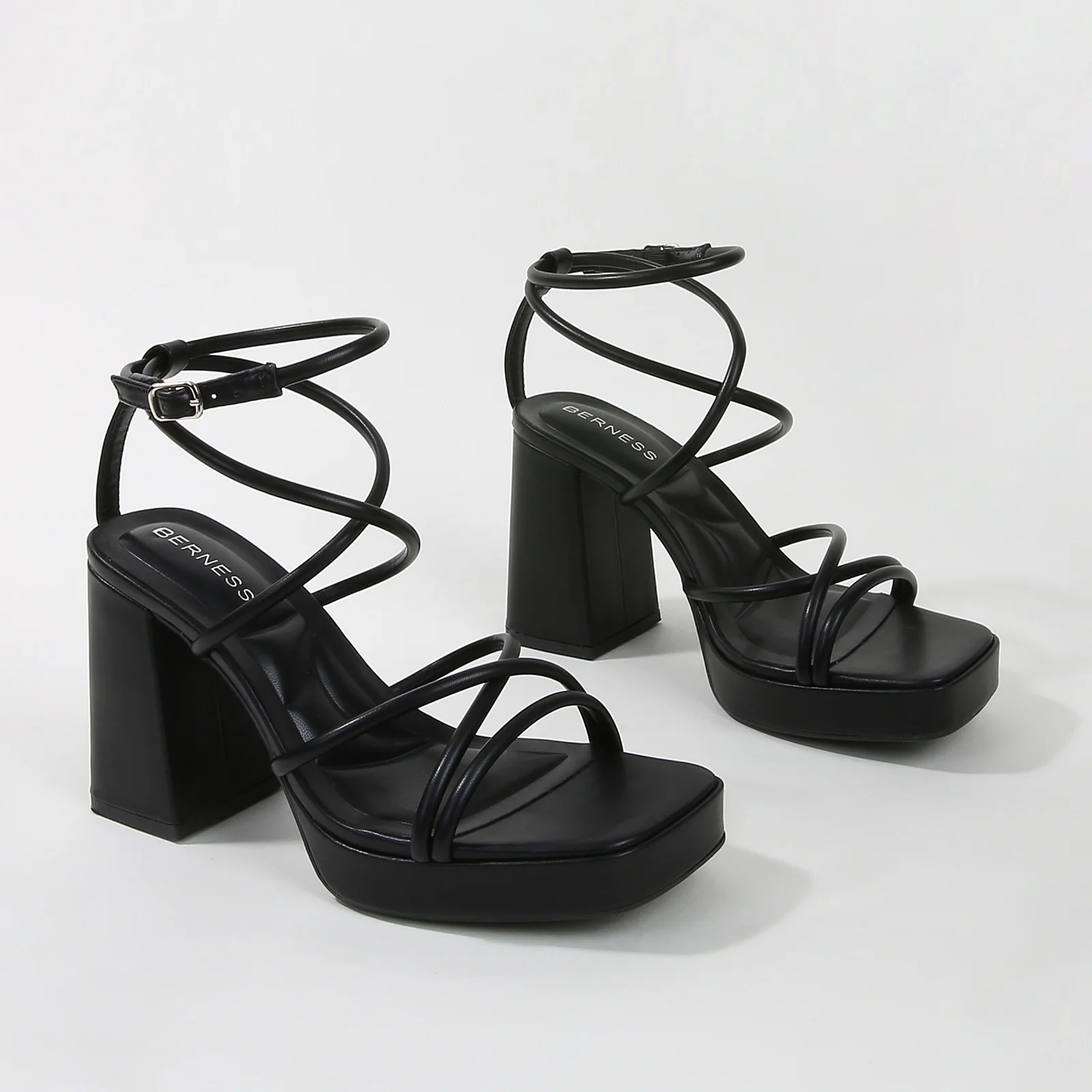 Aggie Strappy Platform Heels - Image 13