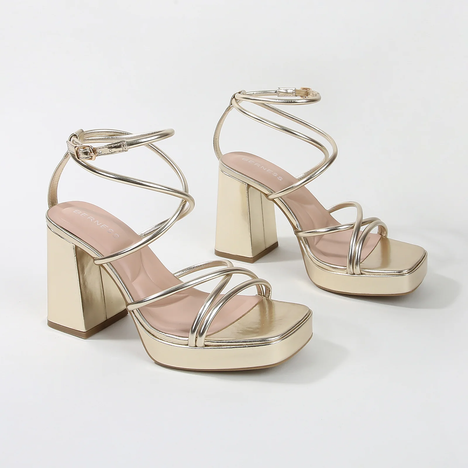 Aggie Strappy Platform Heels - Image 3