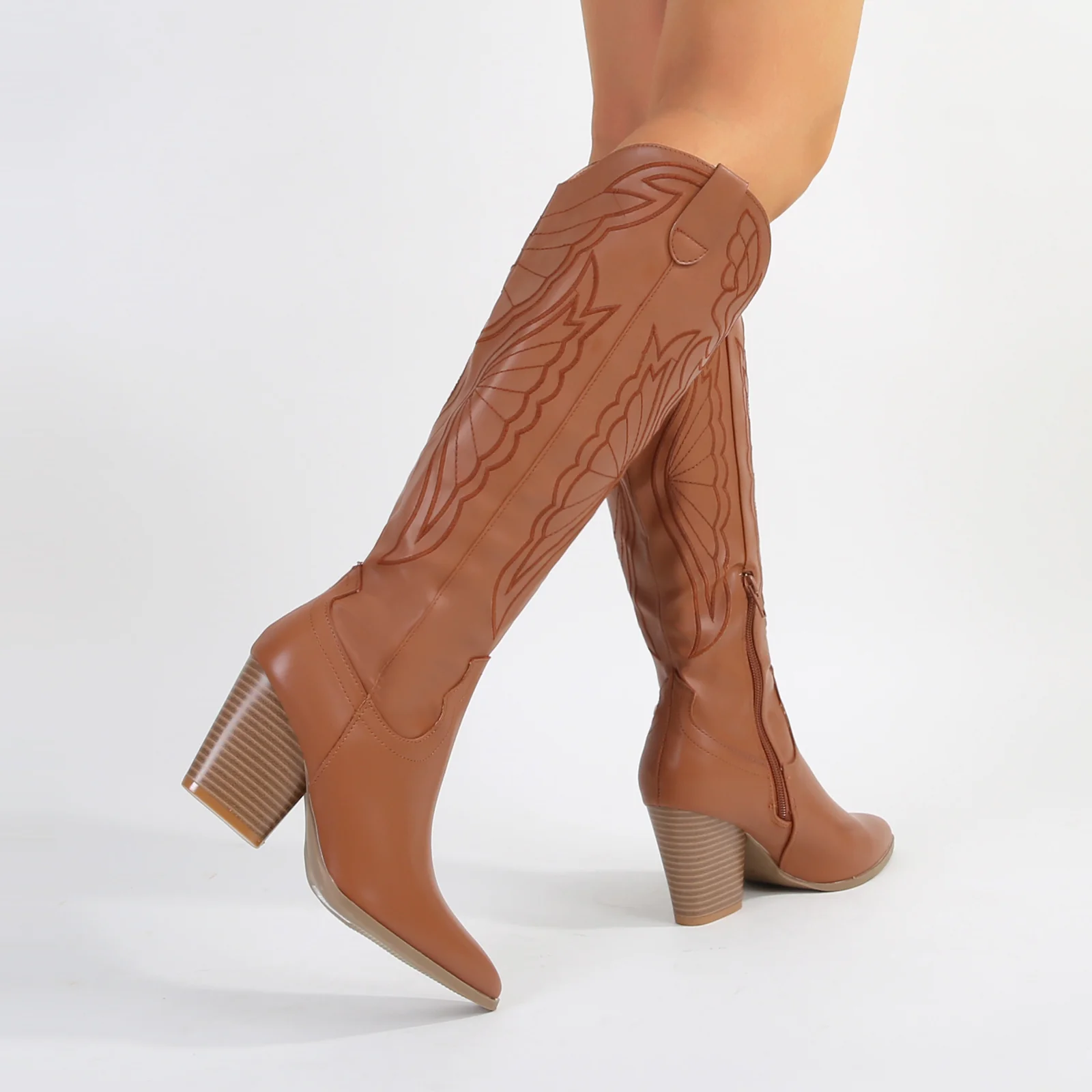 Anamaria Knee High Embroidered Western Boots - Image 10