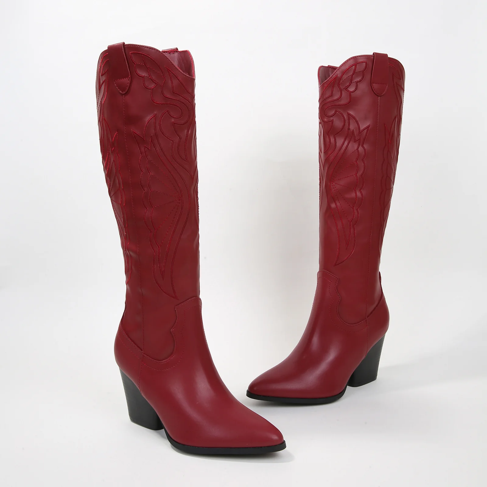 Anamaria Knee High Embroidered Western Boots - Image 13