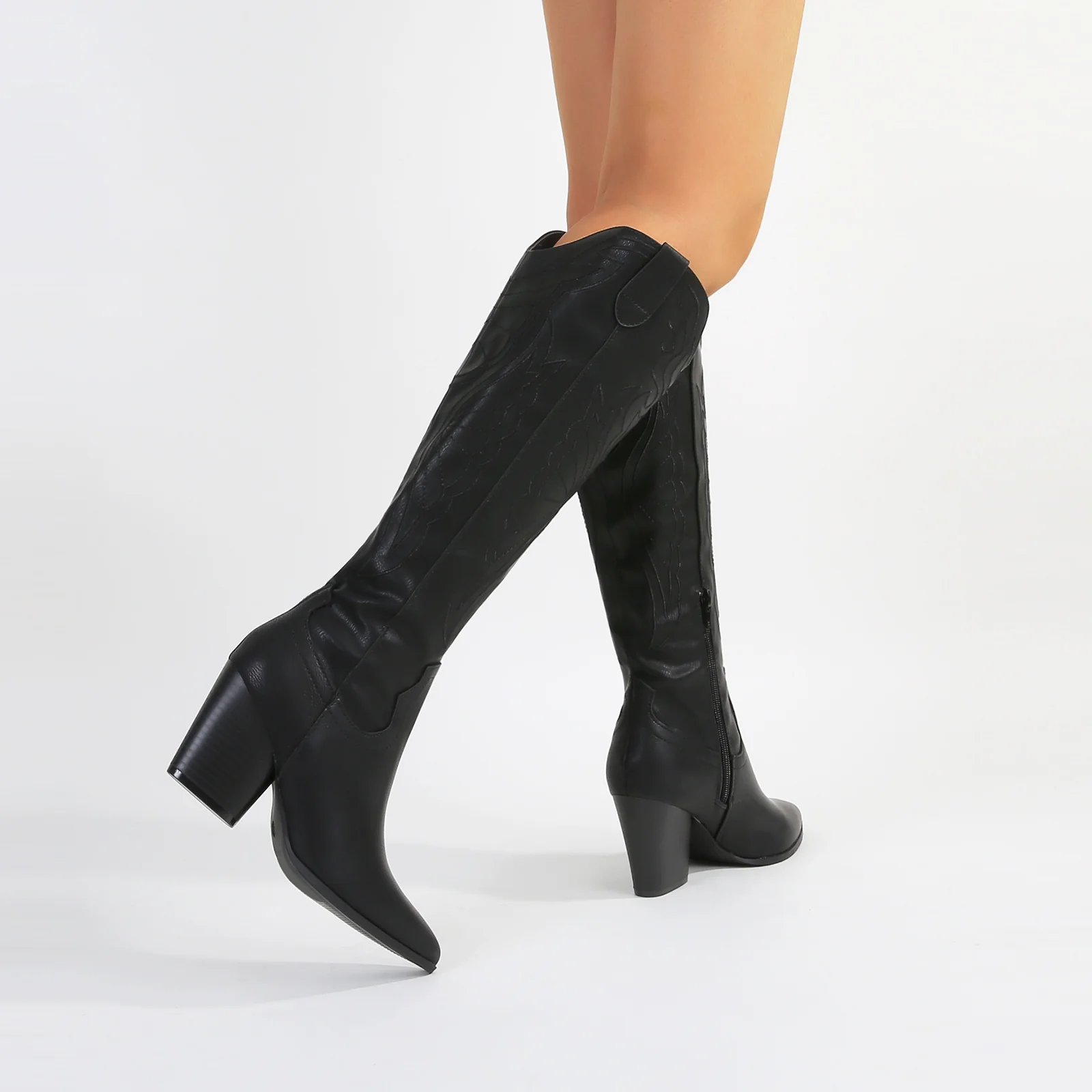 Anamaria Knee High Embroidered Western Boots - Image 5