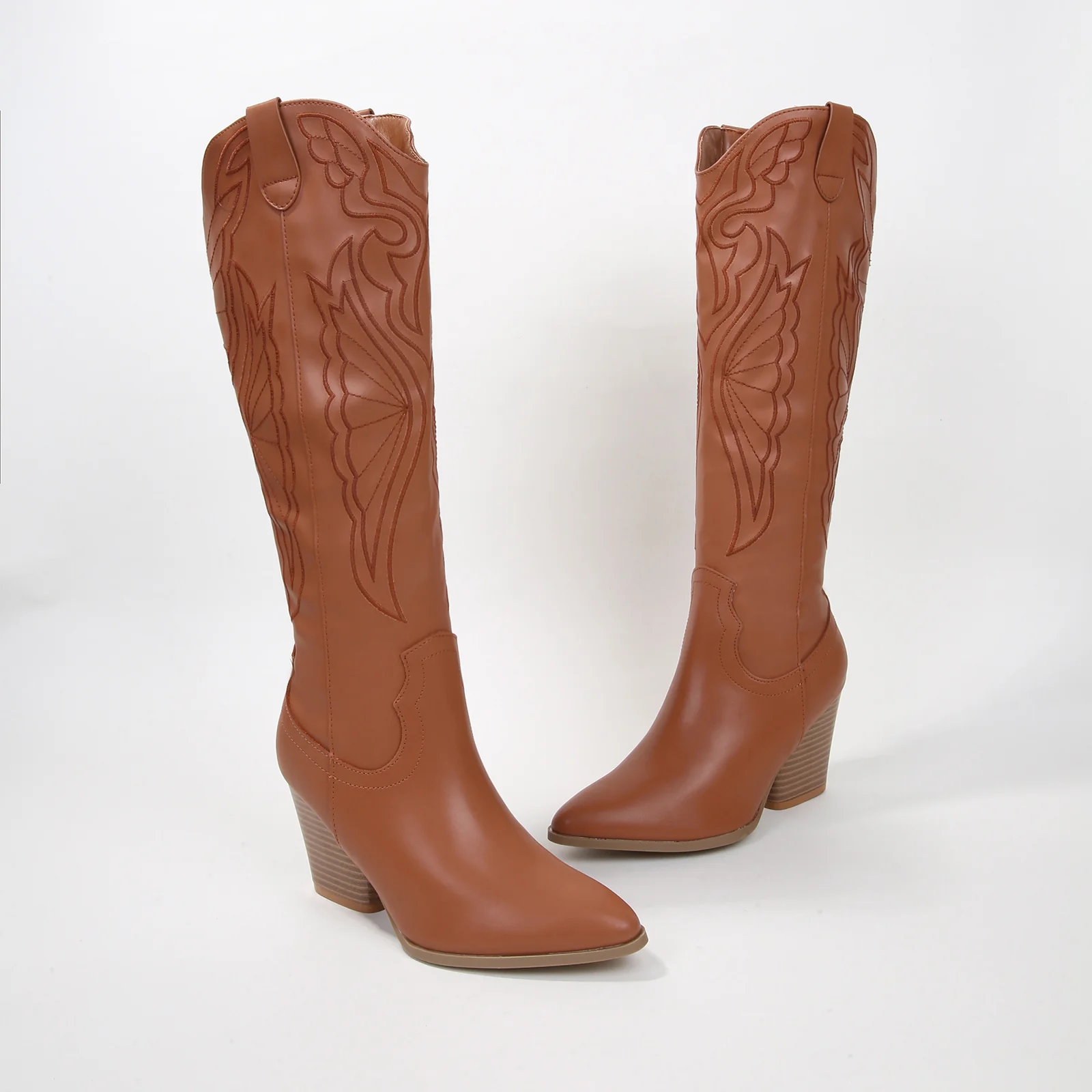 Anamaria Knee High Embroidered Western Boots - Image 8
