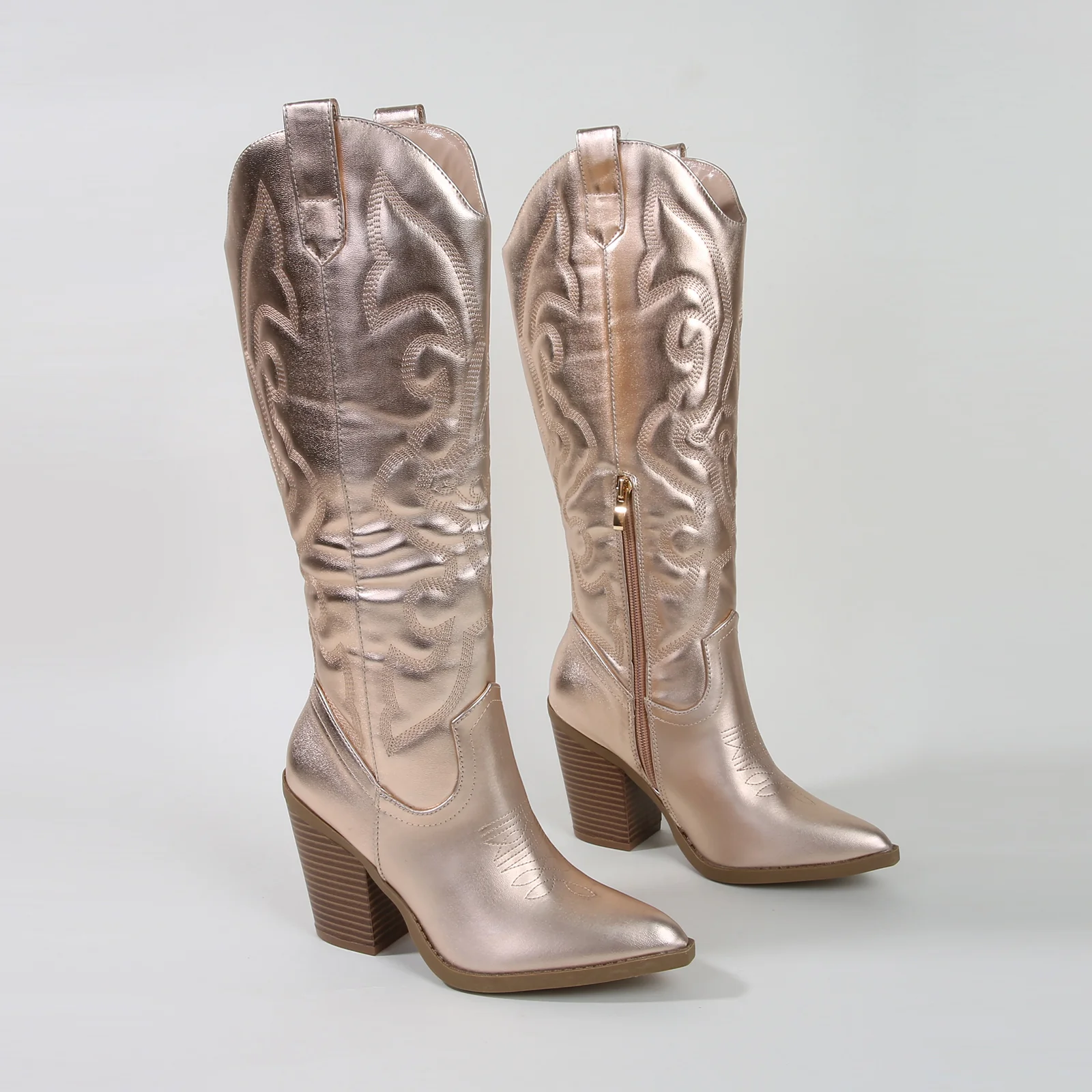 Arizona Faux Leather Cowboy Western Boots - Image 11