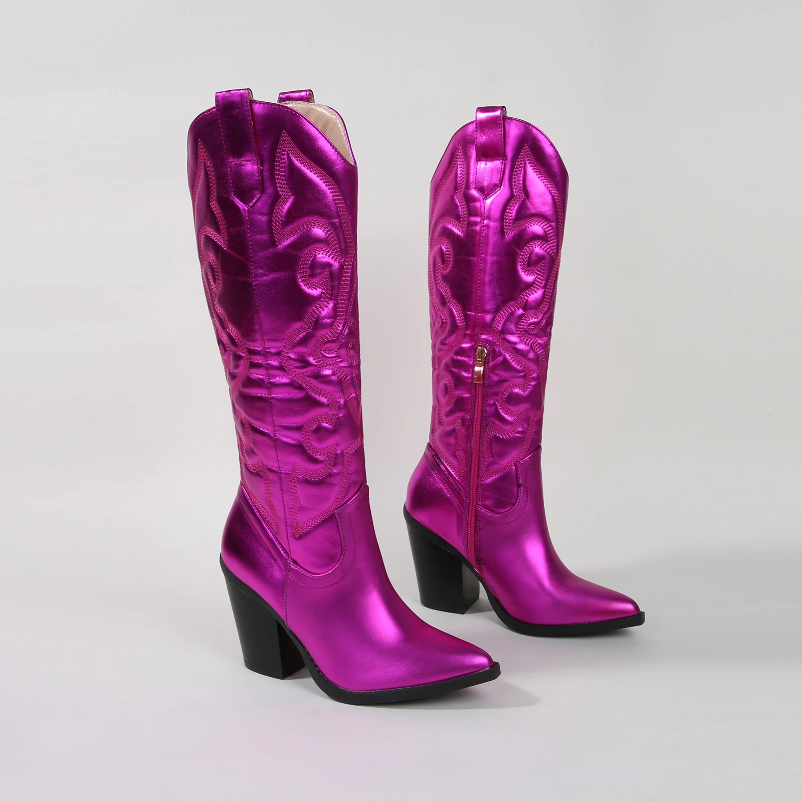 Arizona Faux Leather Cowboy Western Boots - Image 23