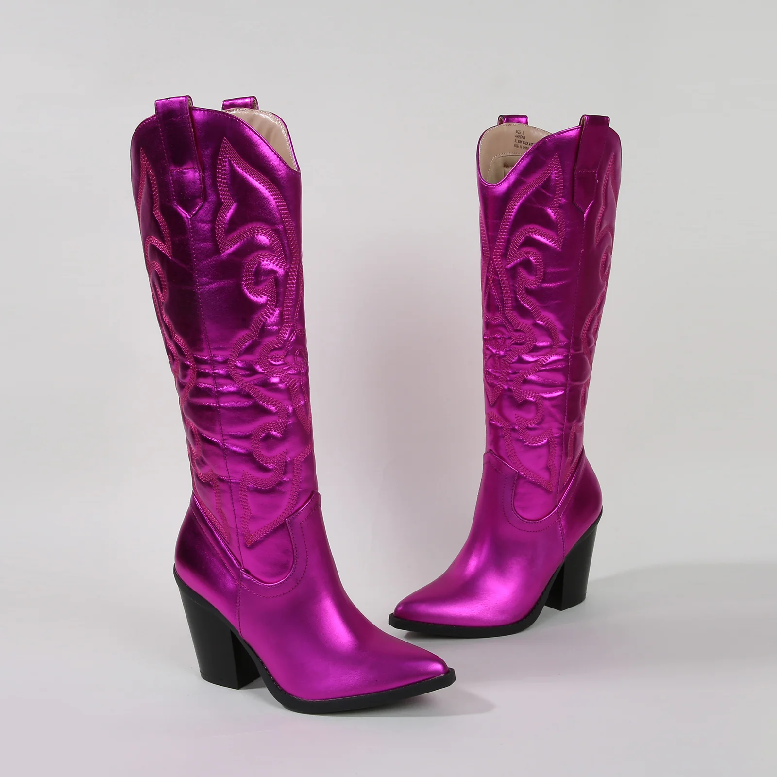 Arizona Faux Leather Cowboy Western Boots - Image 24