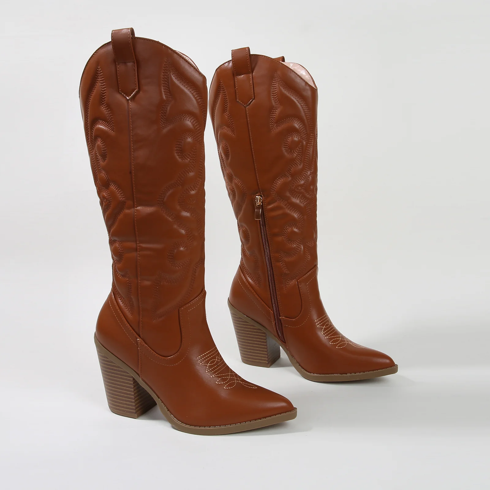 Arizona Faux Leather Cowboy Western Boots - Image 28
