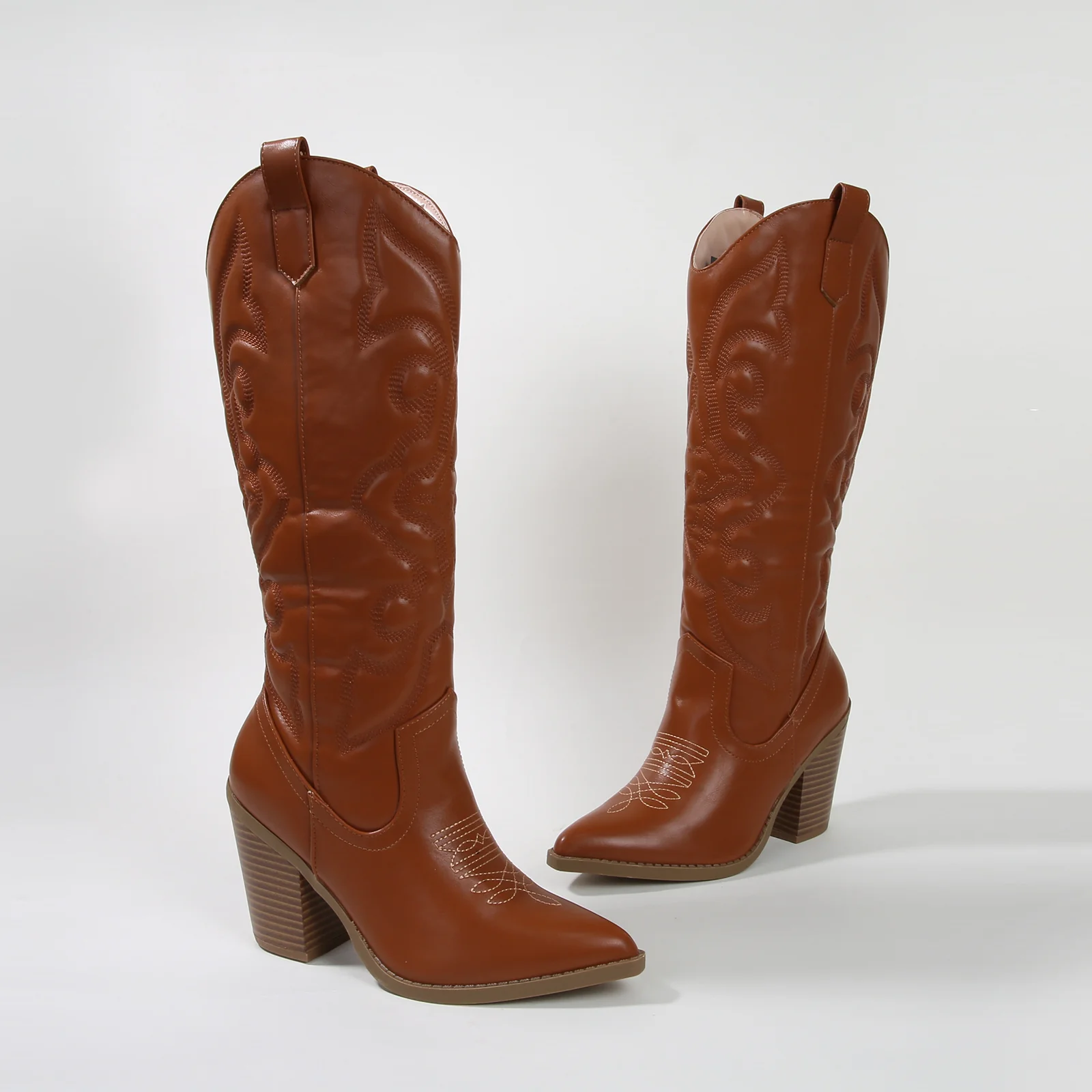 Arizona Faux Leather Cowboy Western Boots - Image 29