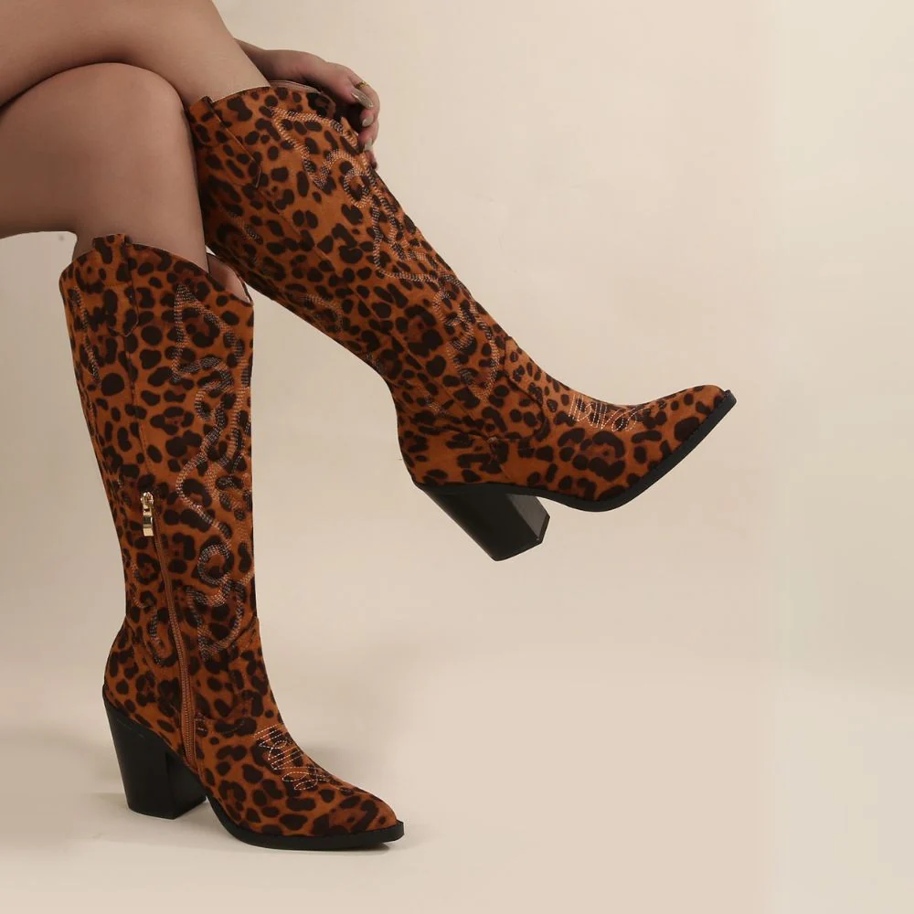 Arizona Faux Leather Cowboy Western Boots - Image 37