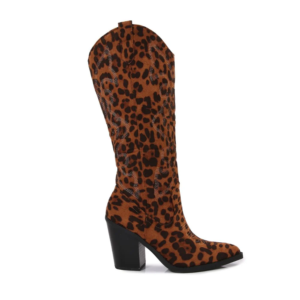 Arizona Faux Leather Cowboy Western Boots - Image 39