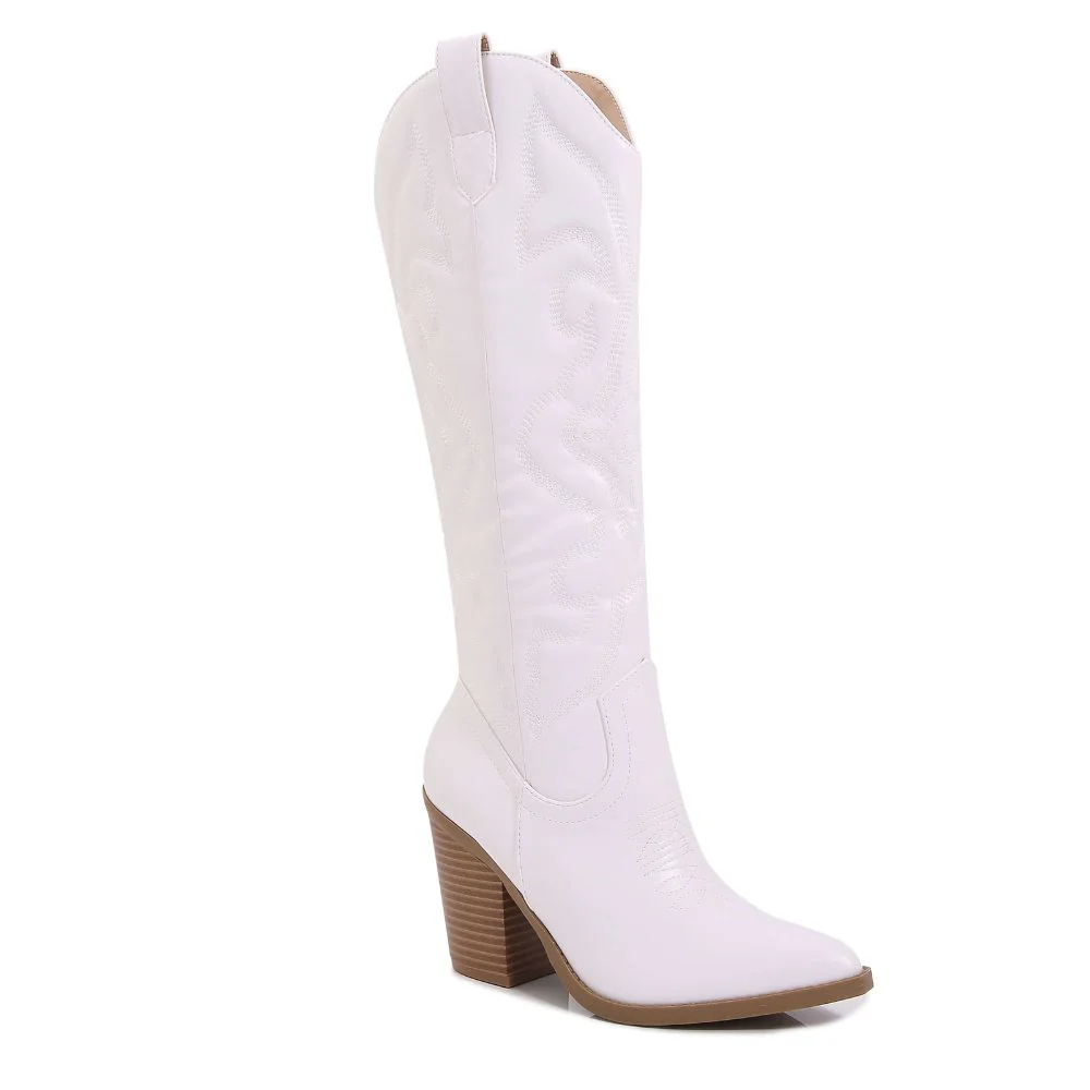 Arizona Faux Leather Cowboy Western Boots - Image 40