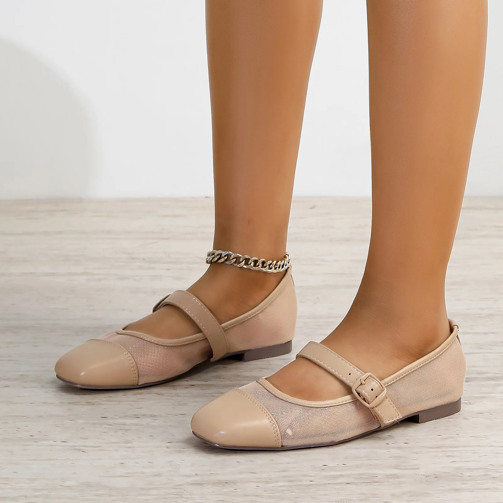 Bona Mesh Panel Mary Jane Flats - Image 4