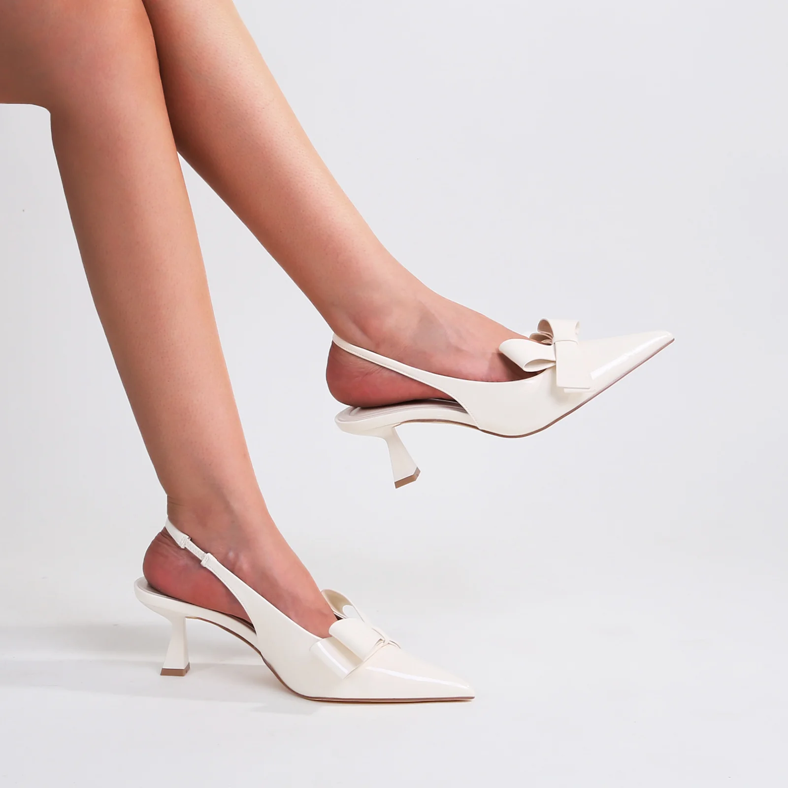 Calliope Patent Slingback Kitten Heels - Image 24