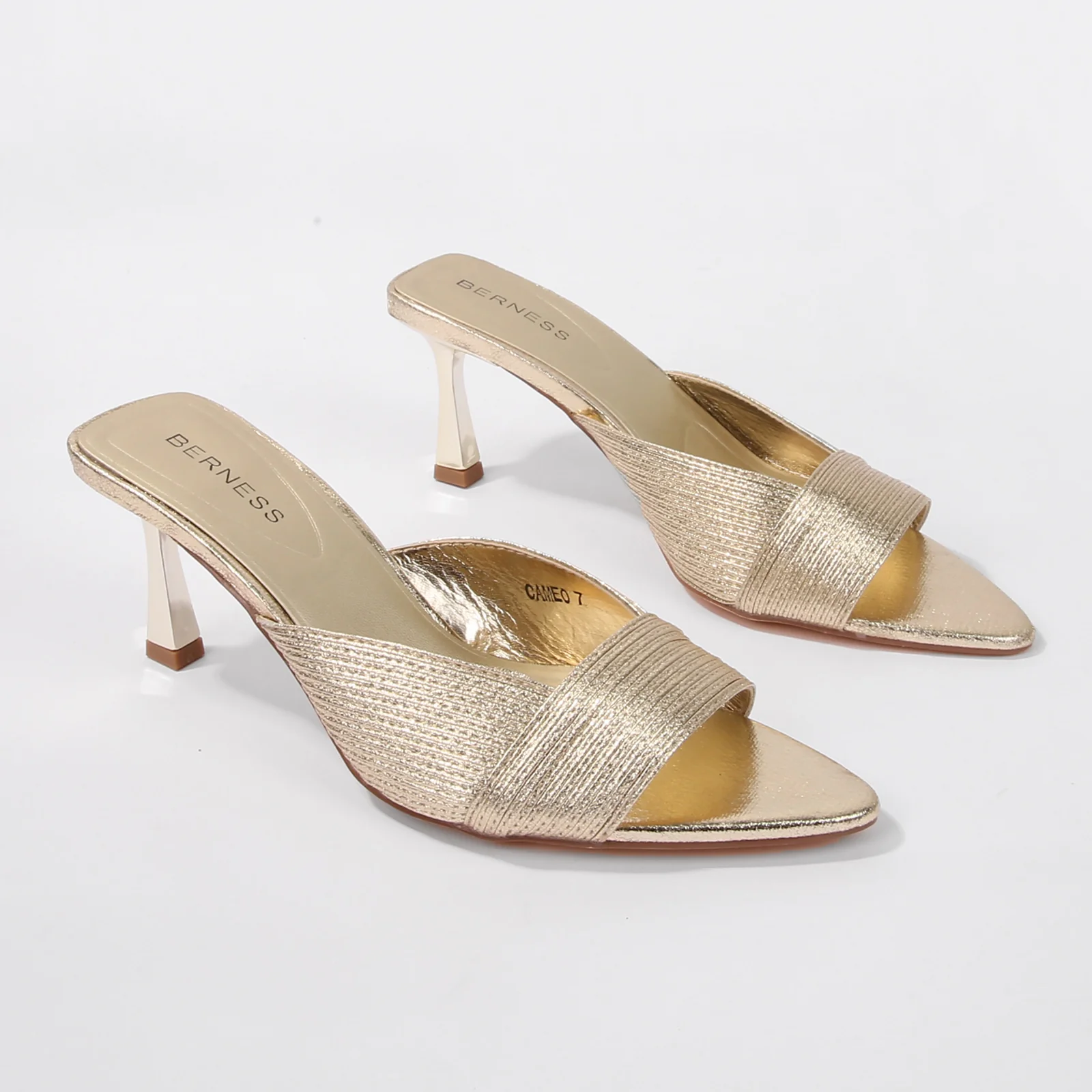 Cameo Metallic Mule Heels - Image 3