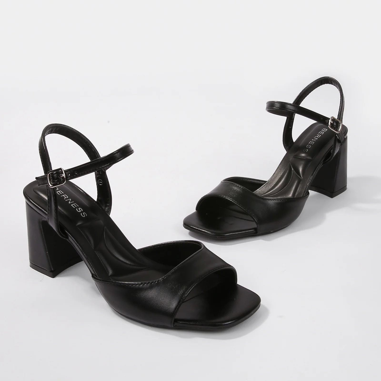 Cami Faux Leather Block Heels - Image 7