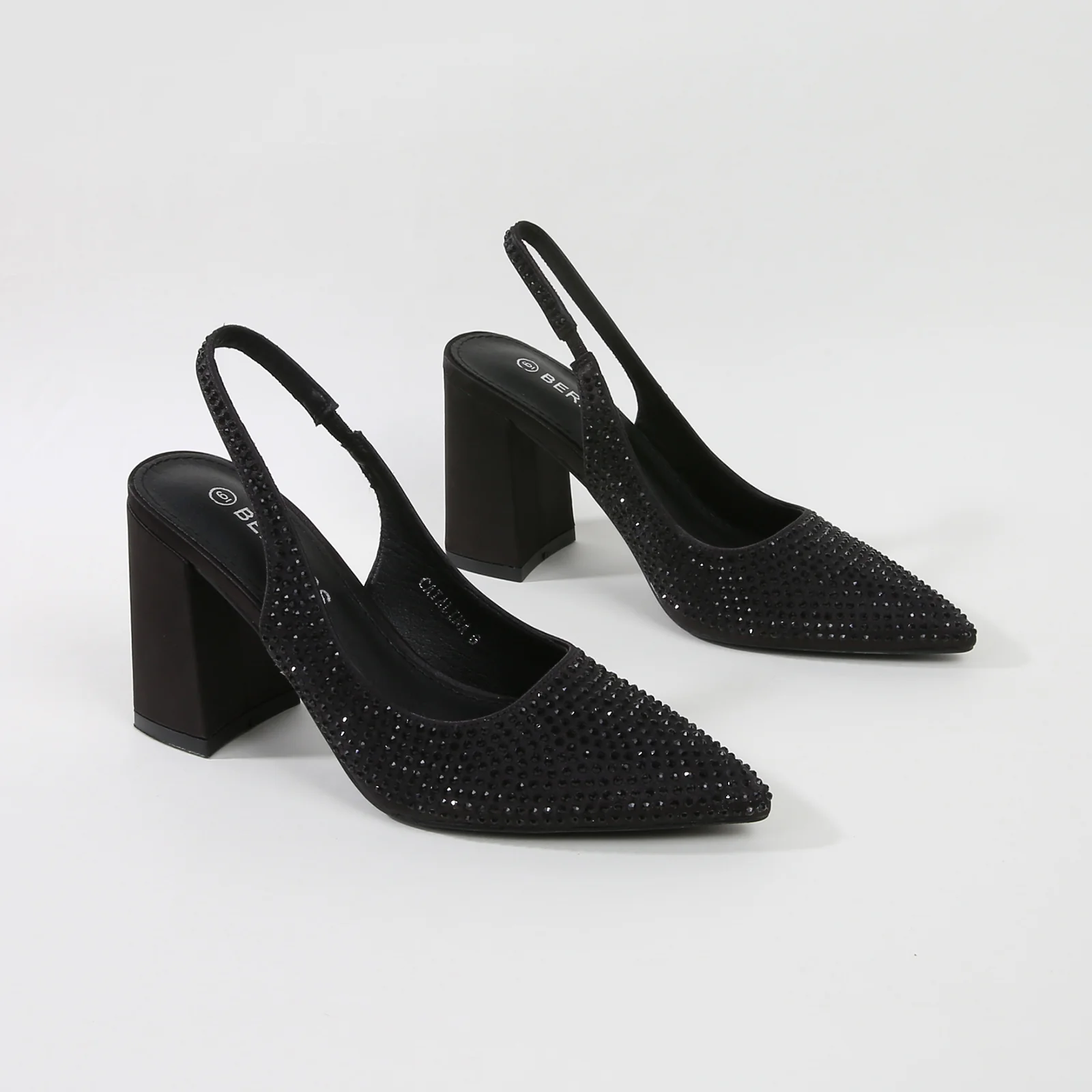 Catalina Rhinestone Embellished Slingback Block Heels - Image 10