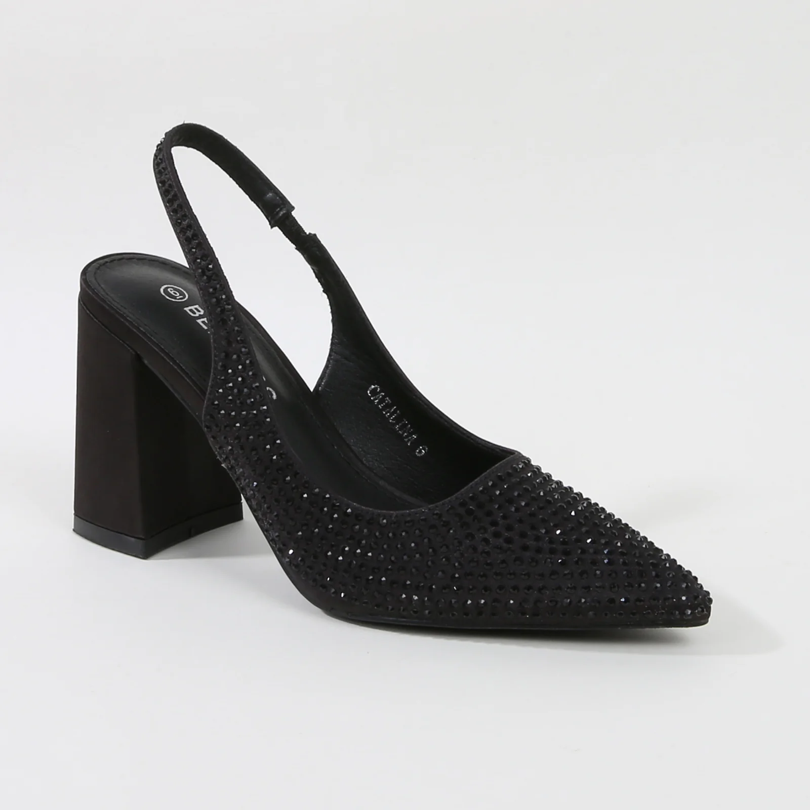 Catalina Rhinestone Embellished Slingback Block Heels - Image 11