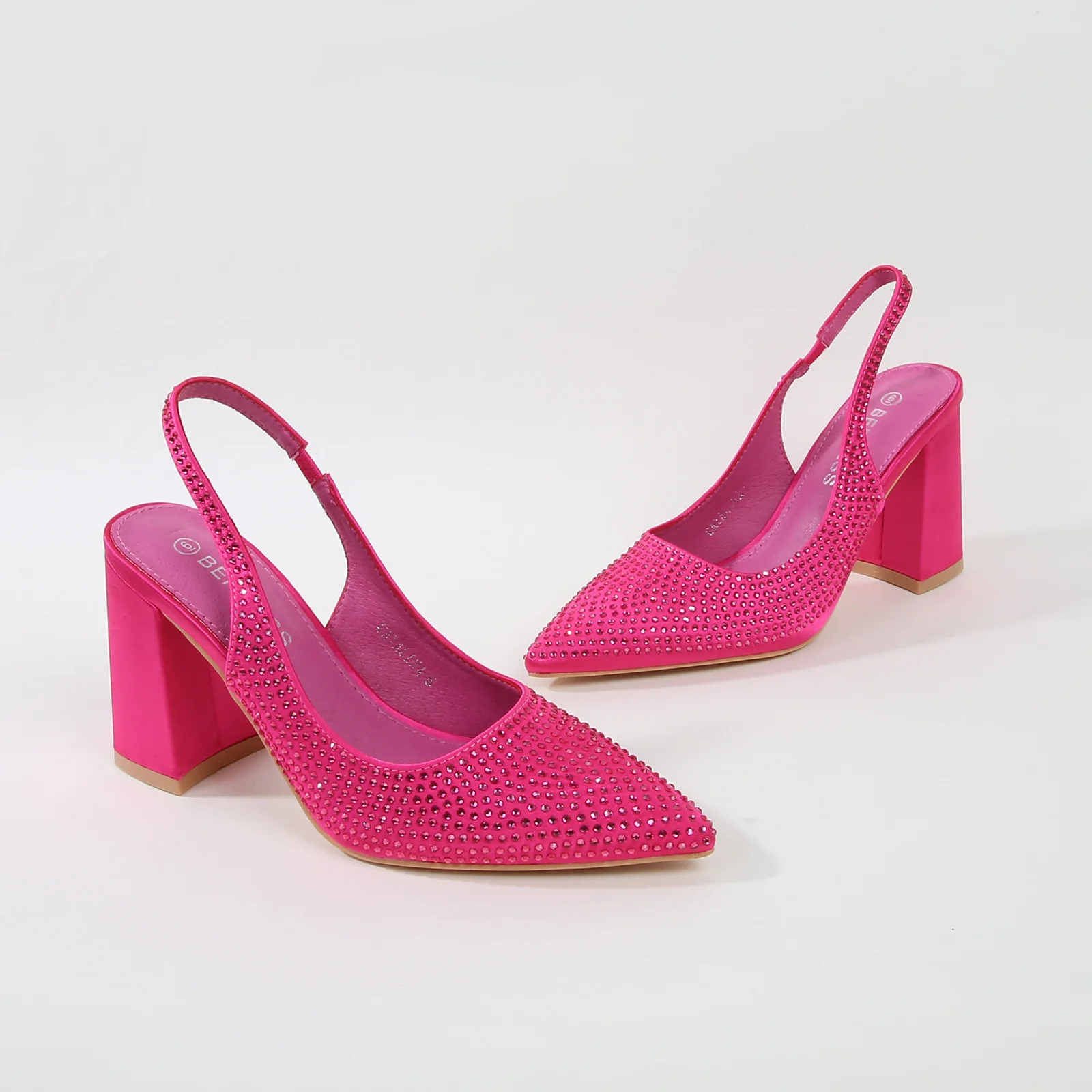 Catalina Rhinestone Embellished Slingback Block Heels - Image 20