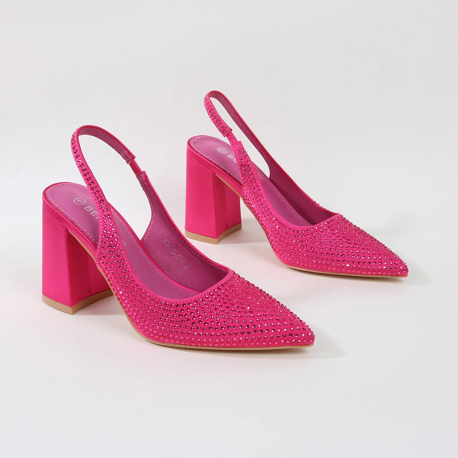 Catalina Rhinestone Embellished Slingback Block Heels - Image 22