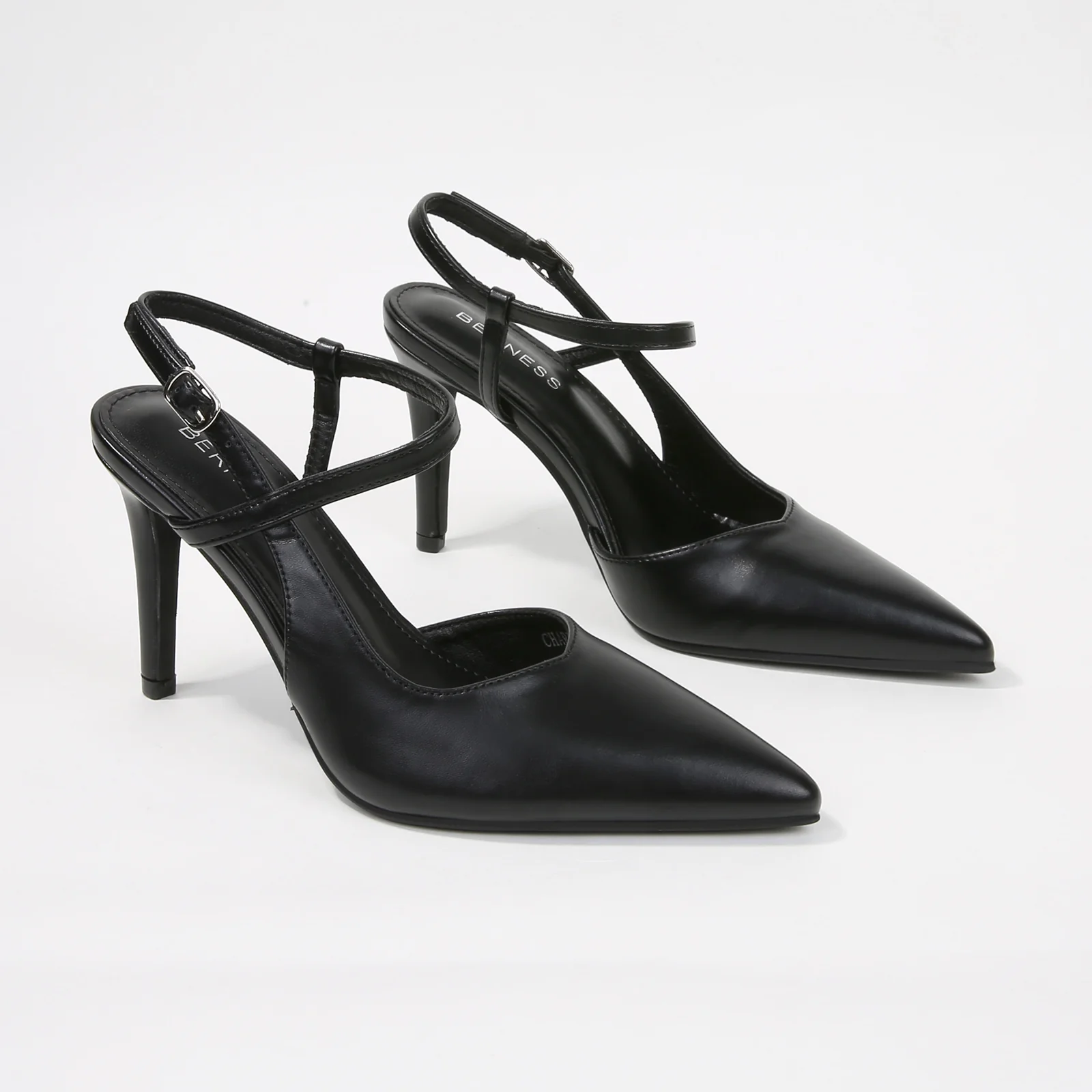 Charise Vegan Leather Cross-Strap Stiletto Heels - Image 10