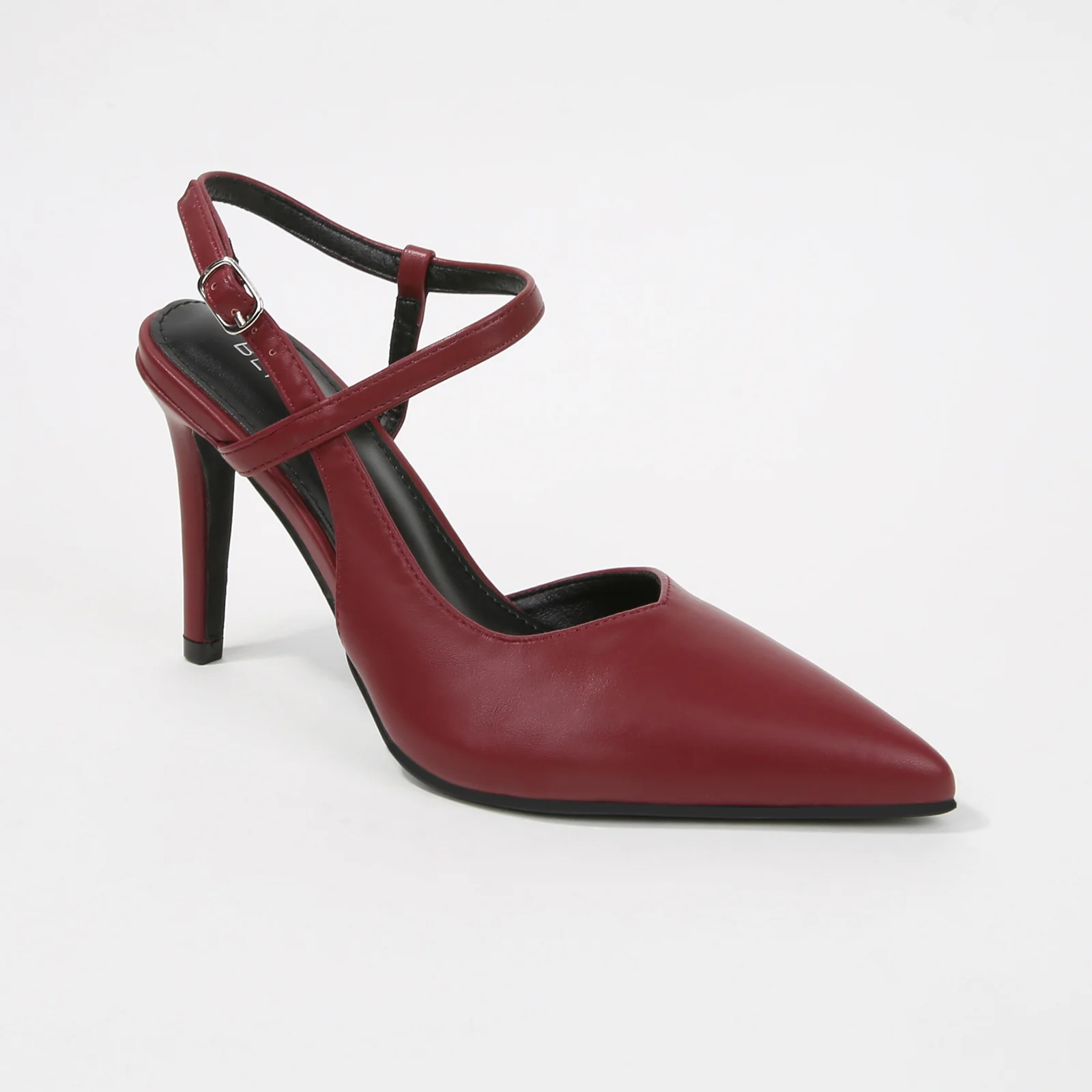 Charise Vegan Leather Cross-Strap Stiletto Heels - Image 17