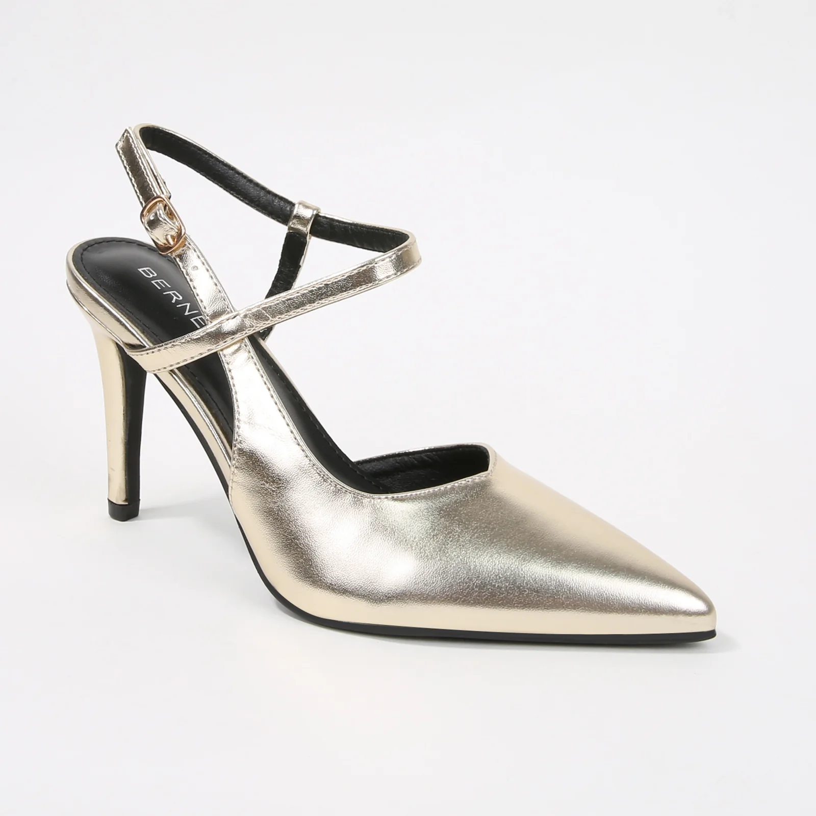 Charise Vegan Leather Cross-Strap Stiletto Heels - Image 5