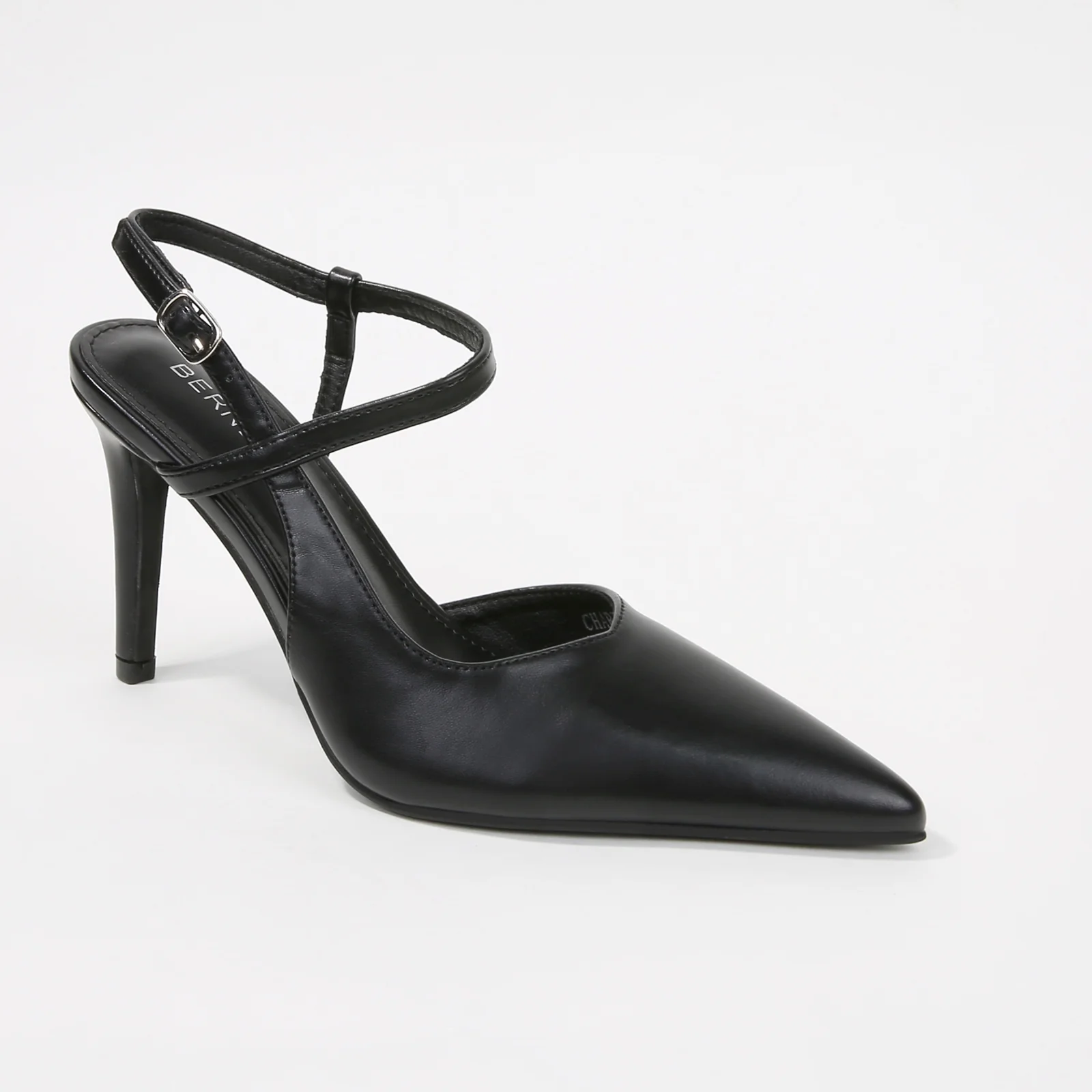 Charise Vegan Leather Cross-Strap Stiletto Heels - Image 9