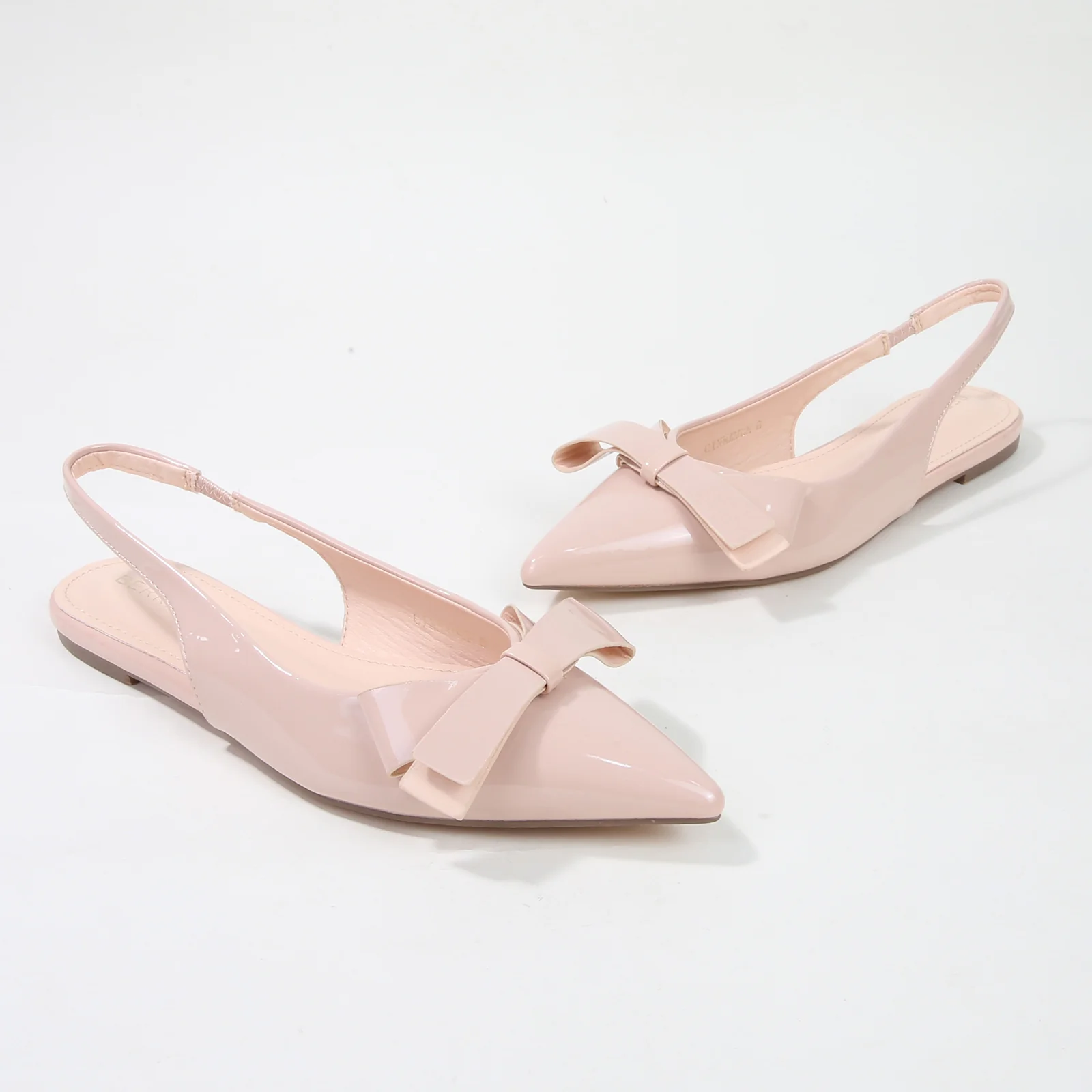 Cinnamon Point Toe Slingback Flats with Oversize Bow - Image 12