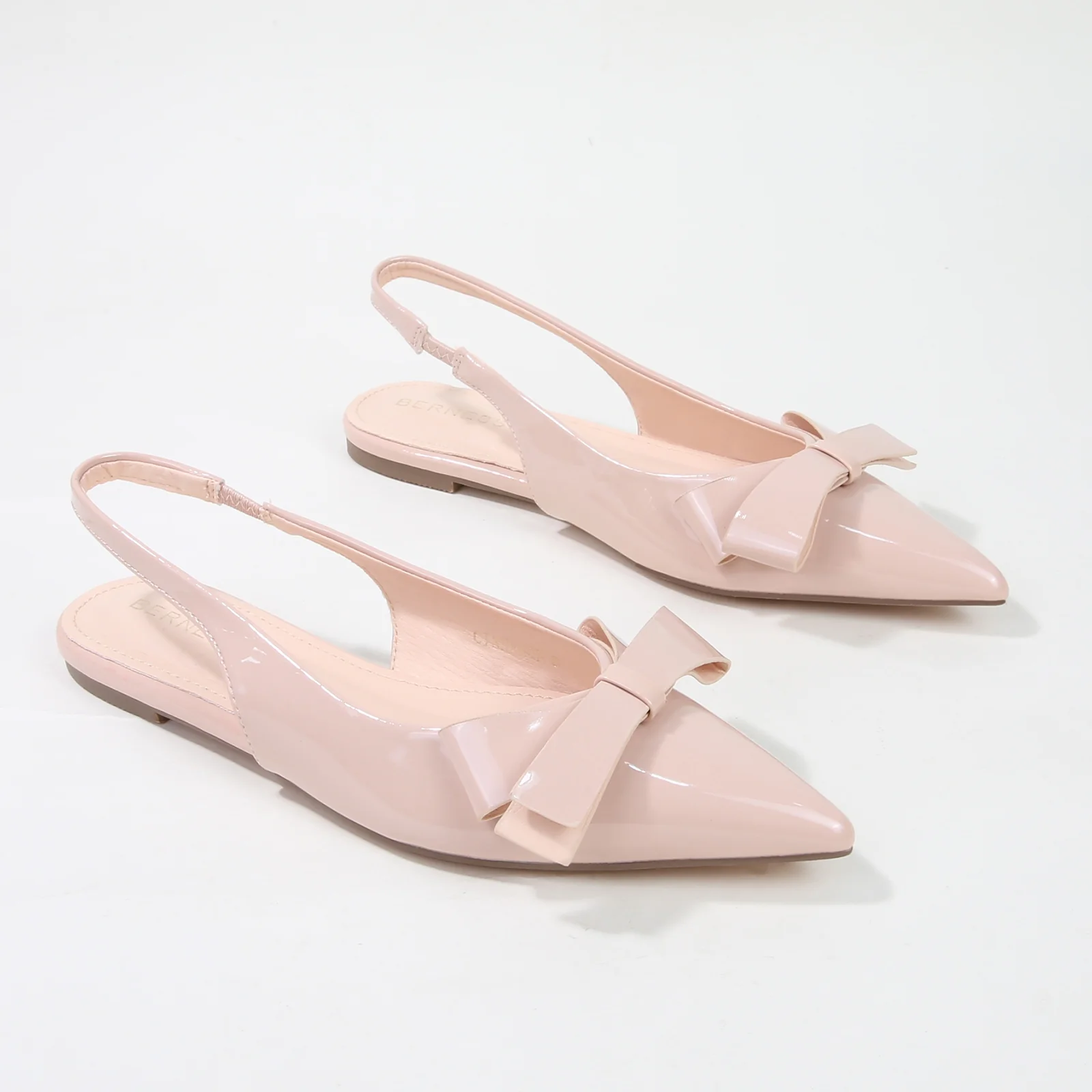 Cinnamon Point Toe Slingback Flats with Oversize Bow - Image 13