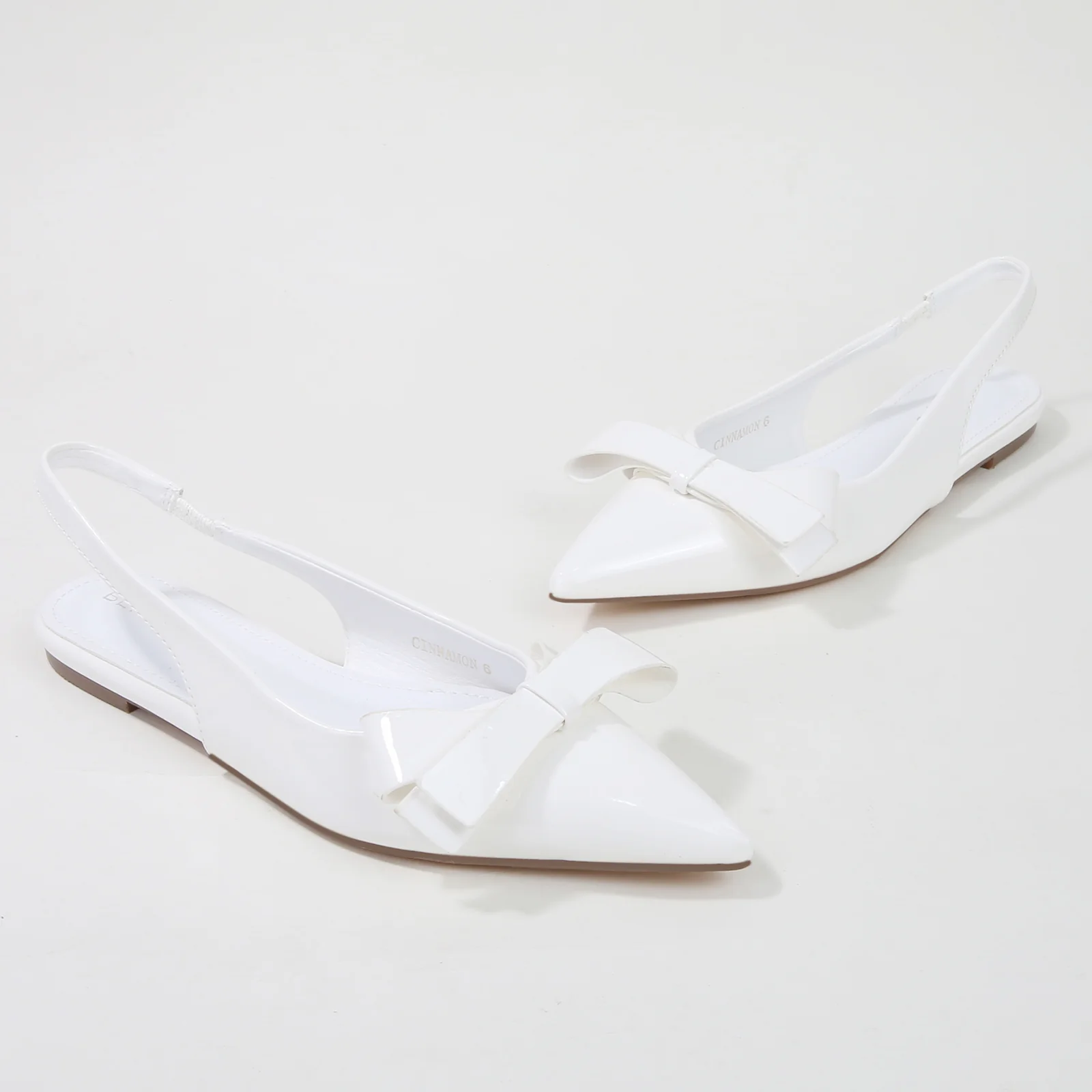 Cinnamon Point Toe Slingback Flats with Oversize Bow - Image 17