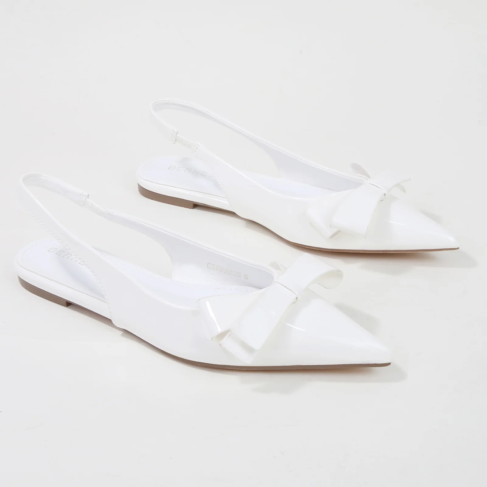 Cinnamon Point Toe Slingback Flats with Oversize Bow - Image 18