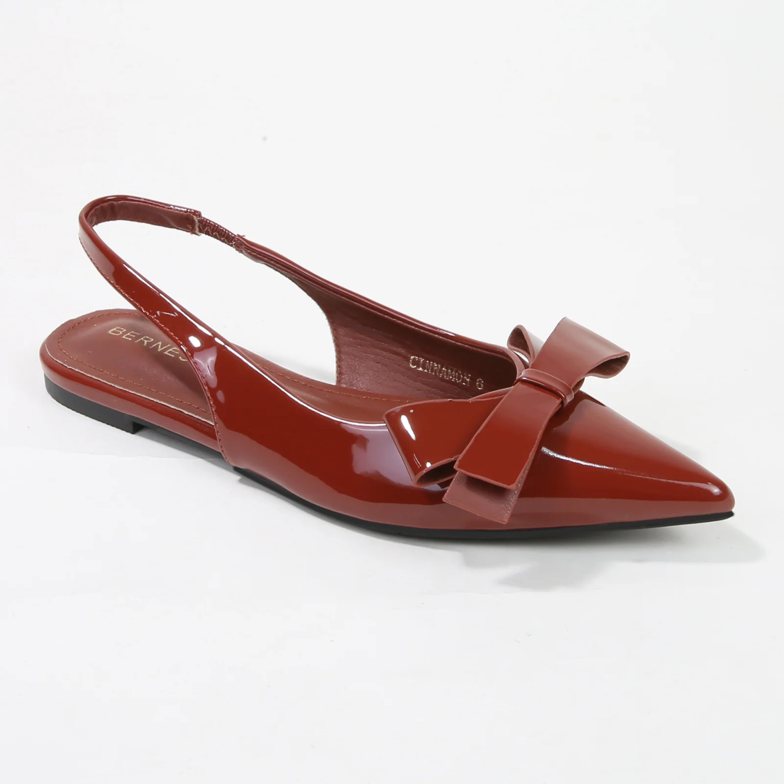 Cinnamon Point Toe Slingback Flats with Oversize Bow - Image 21