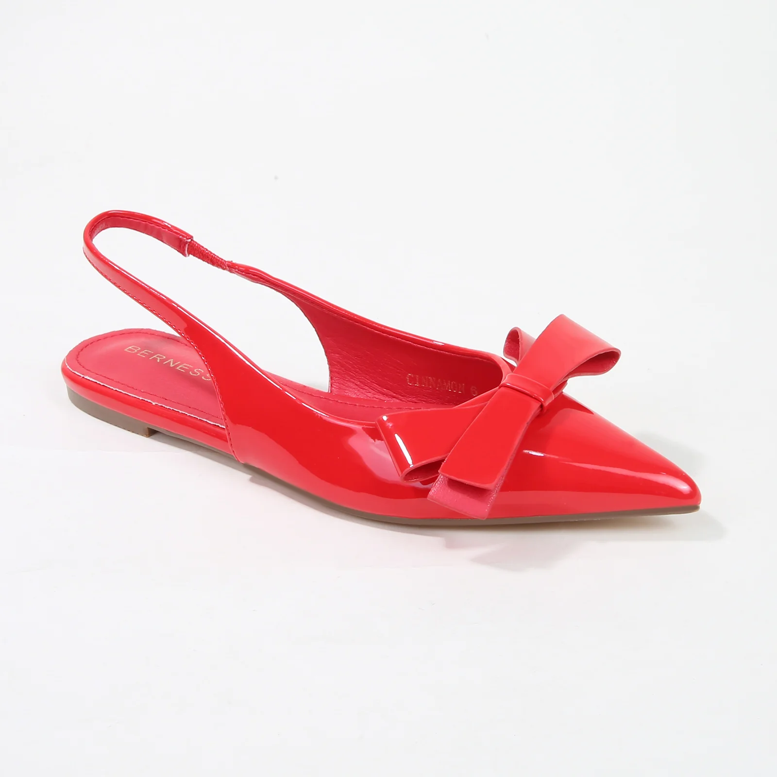 Cinnamon Point Toe Slingback Flats with Oversize Bow - Image 26