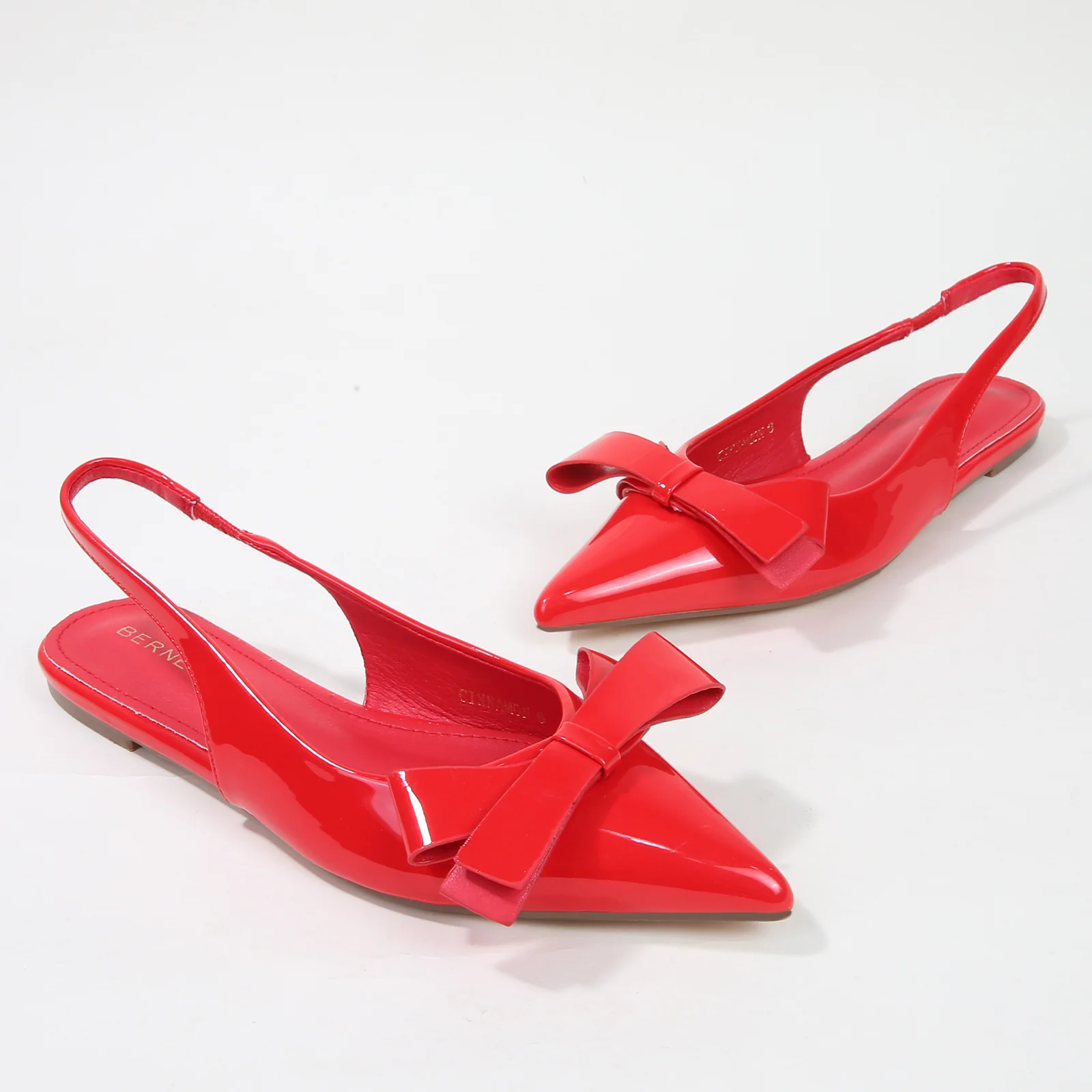 Cinnamon Point Toe Slingback Flats with Oversize Bow - Image 27