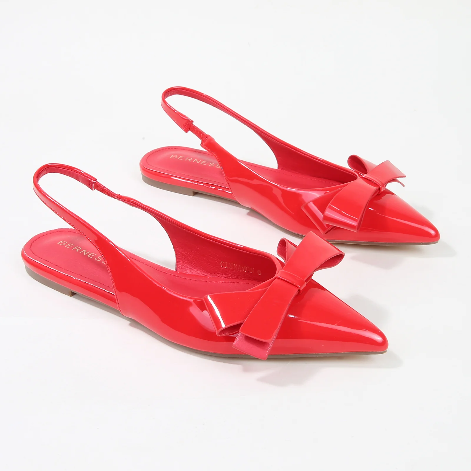 Cinnamon Point Toe Slingback Flats with Oversize Bow - Image 28