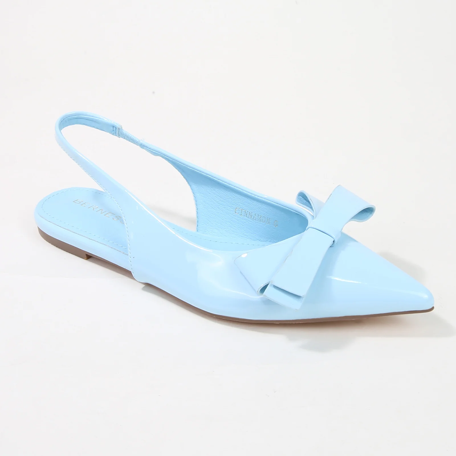 Cinnamon Point Toe Slingback Flats with Oversize Bow - Image 31