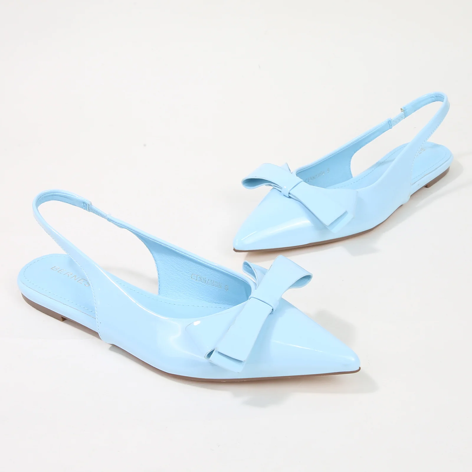 Cinnamon Point Toe Slingback Flats with Oversize Bow - Image 32