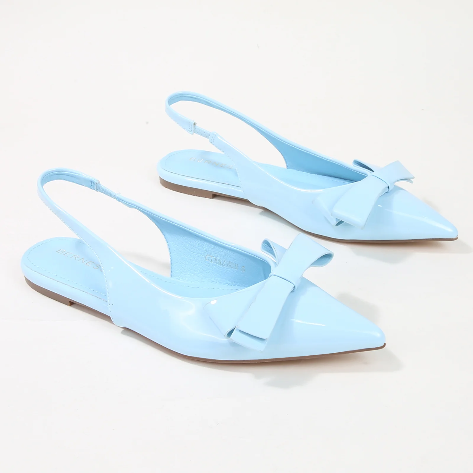 Cinnamon Point Toe Slingback Flats with Oversize Bow - Image 33