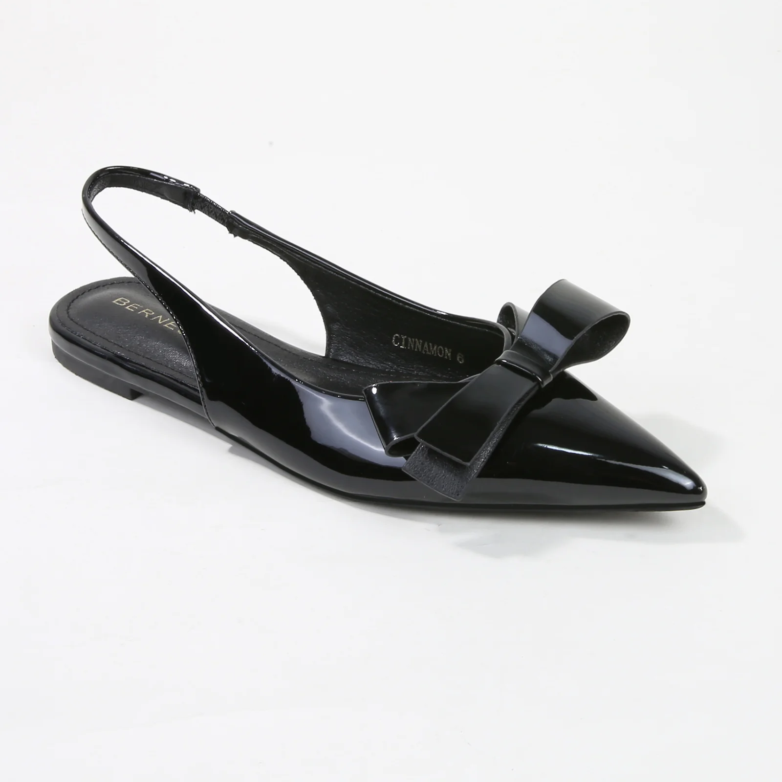 Cinnamon Point Toe Slingback Flats with Oversize Bow - Image 6