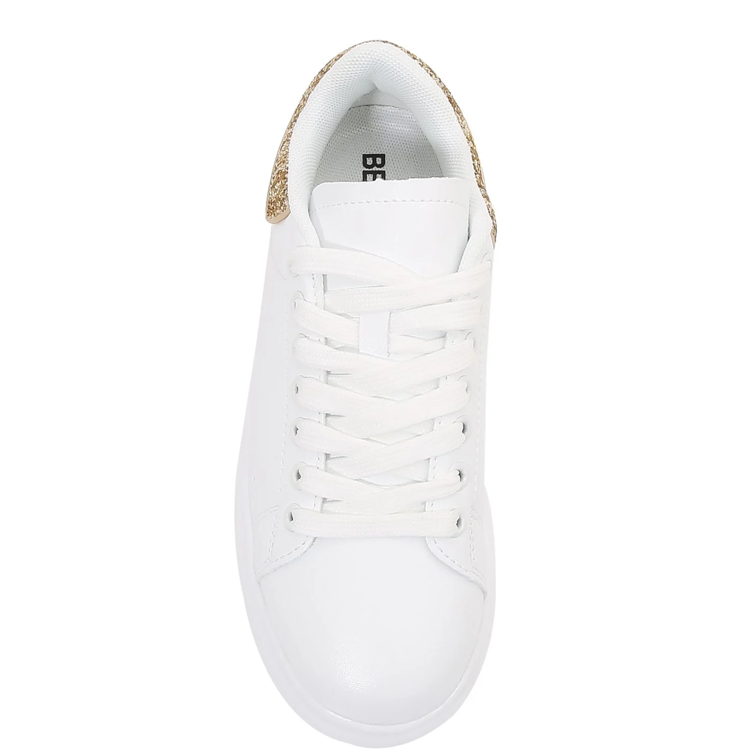 Classic White Sneakers with Glitter Sparkling Twist - Image 4