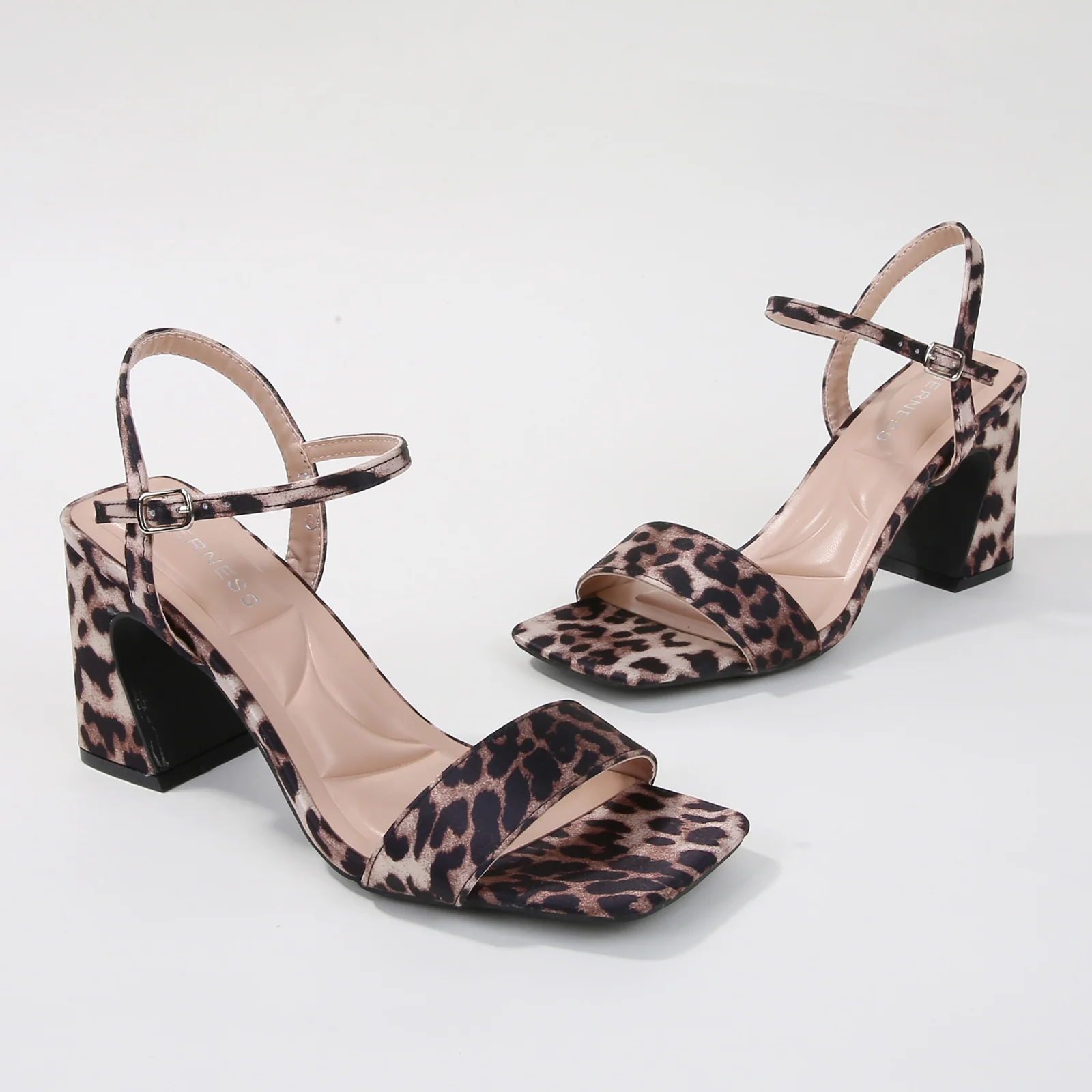 Cross Block Heel Sandals - Image 23