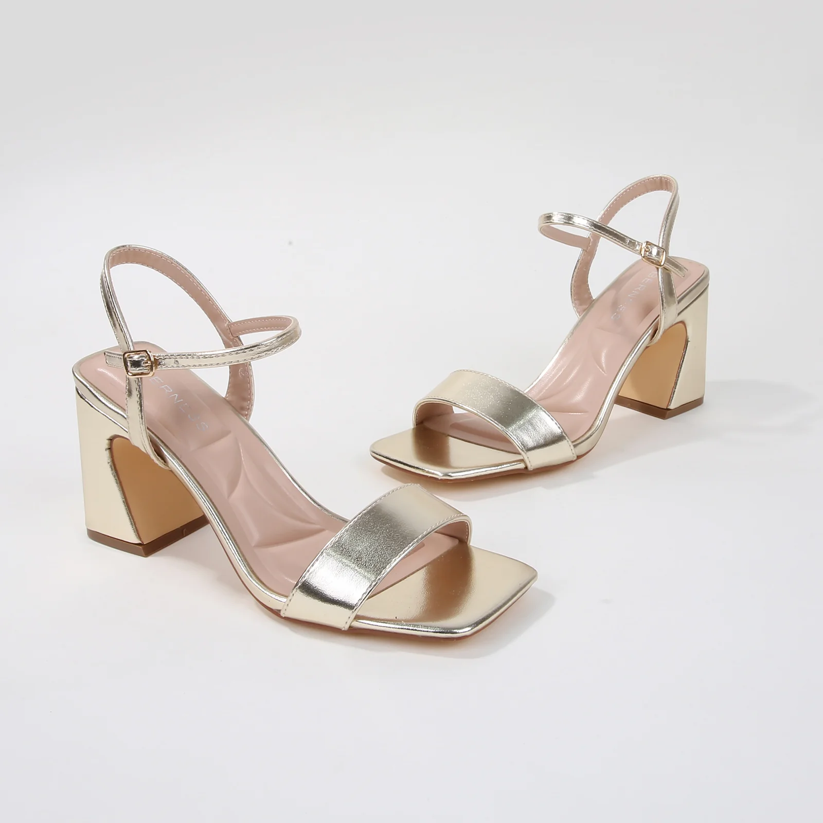 Cross Block Heel Sandals - Image 7