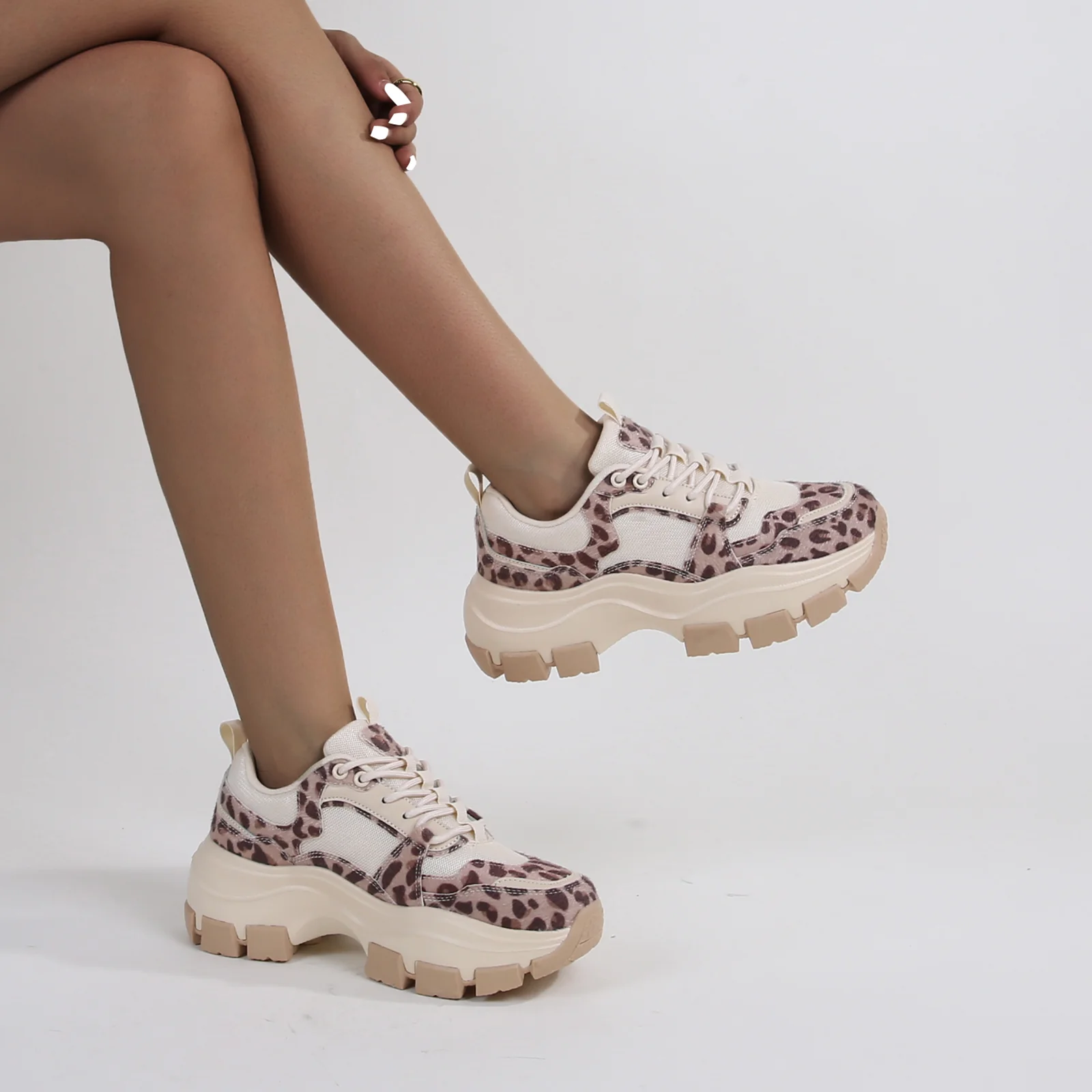 Damian Leopard Chunky Sole Platform Sneaker - Image 4