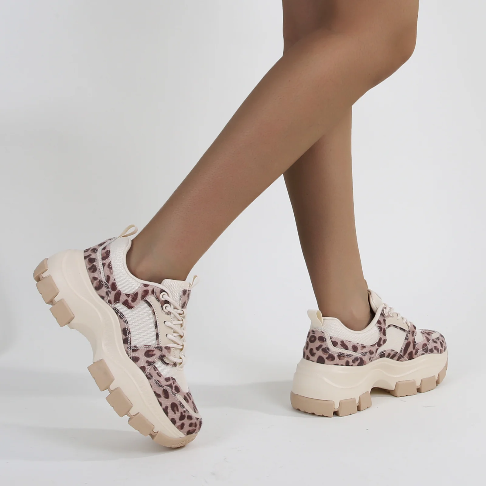 Damian Leopard Chunky Sole Platform Sneaker - Image 5